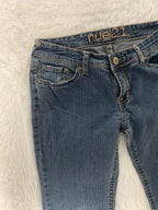Embroidered Y2K Flared Denim Jeans (Grösse-S)