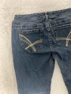Embroidered Y2K Flared Denim Jeans (Grösse-S)