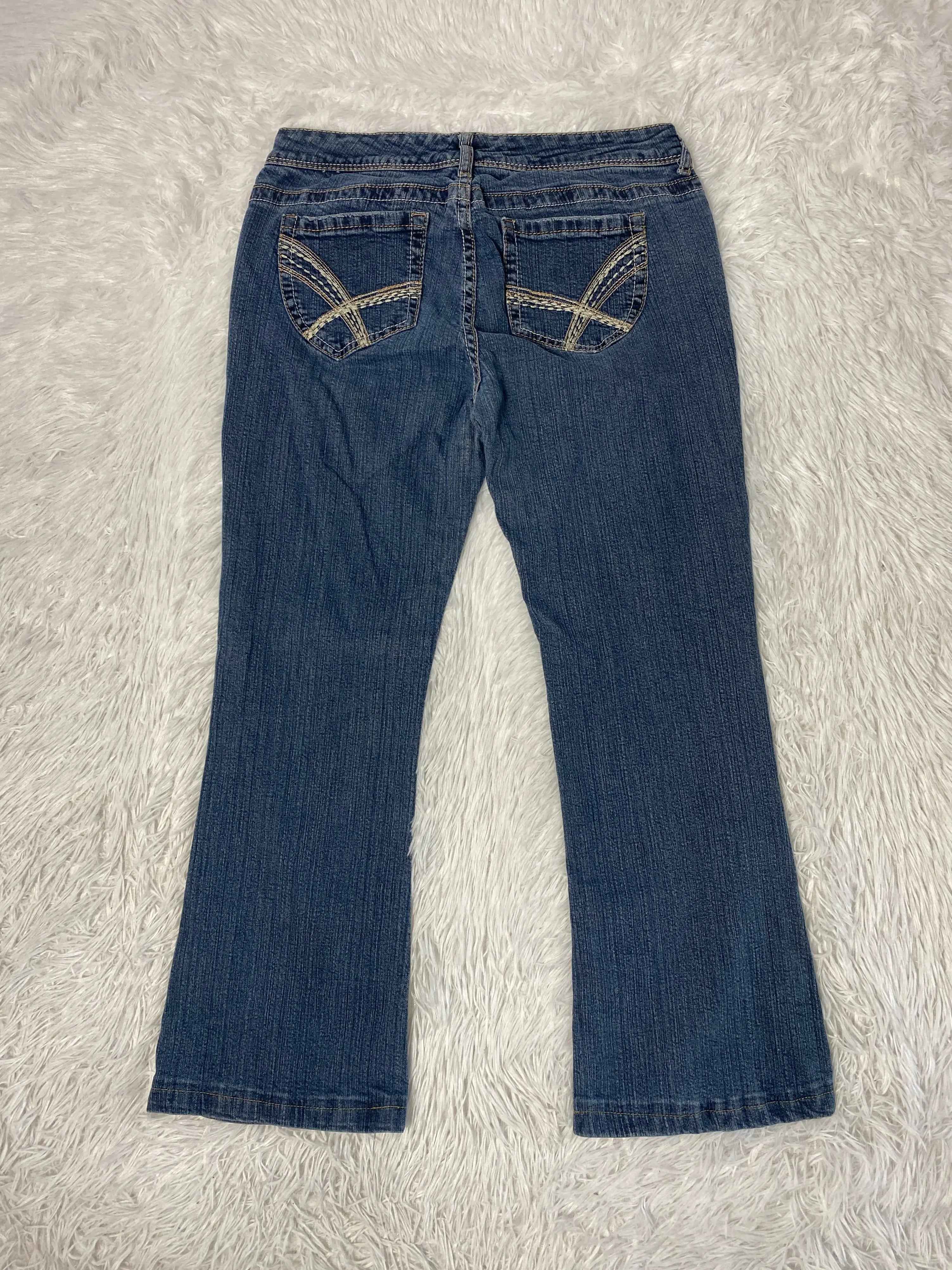 Embroidered Y2K Flared Denim Jeans (Grösse-S)