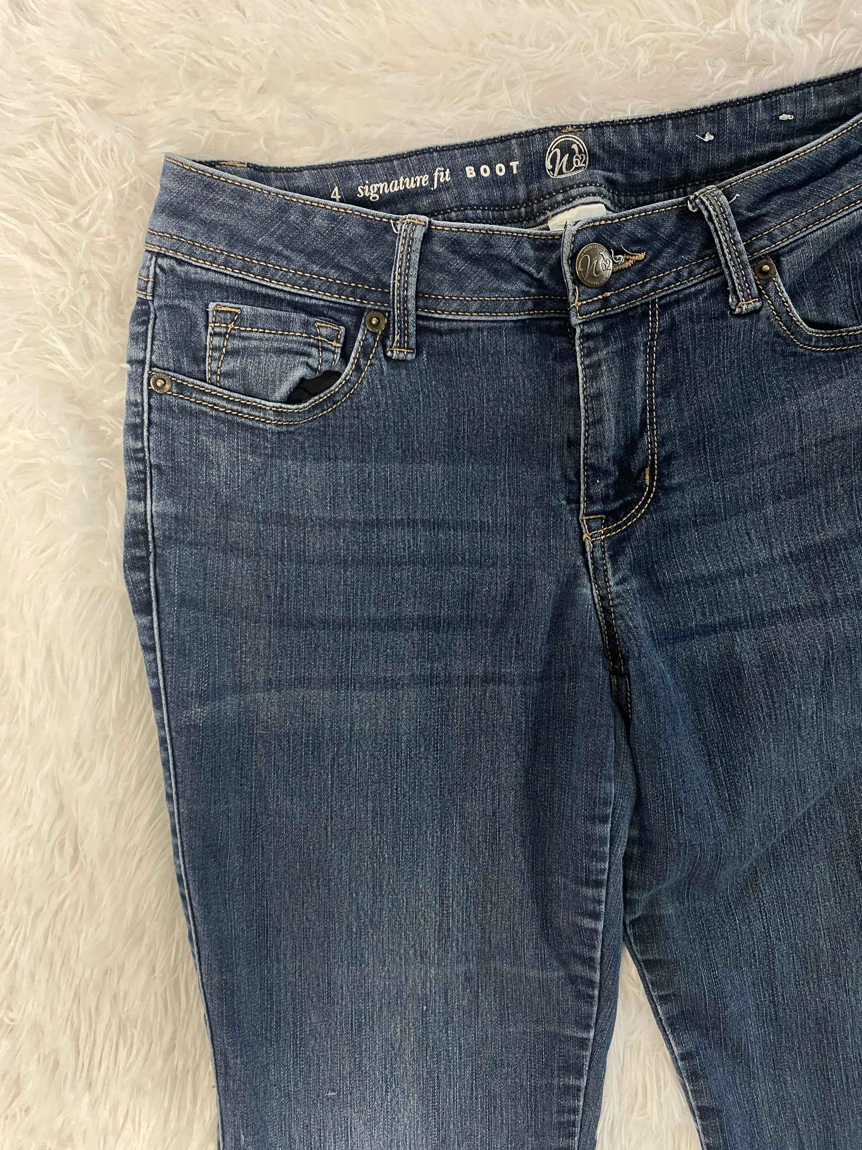 Embroidered Y2K Flared Denim Jeans (Grösse-S)