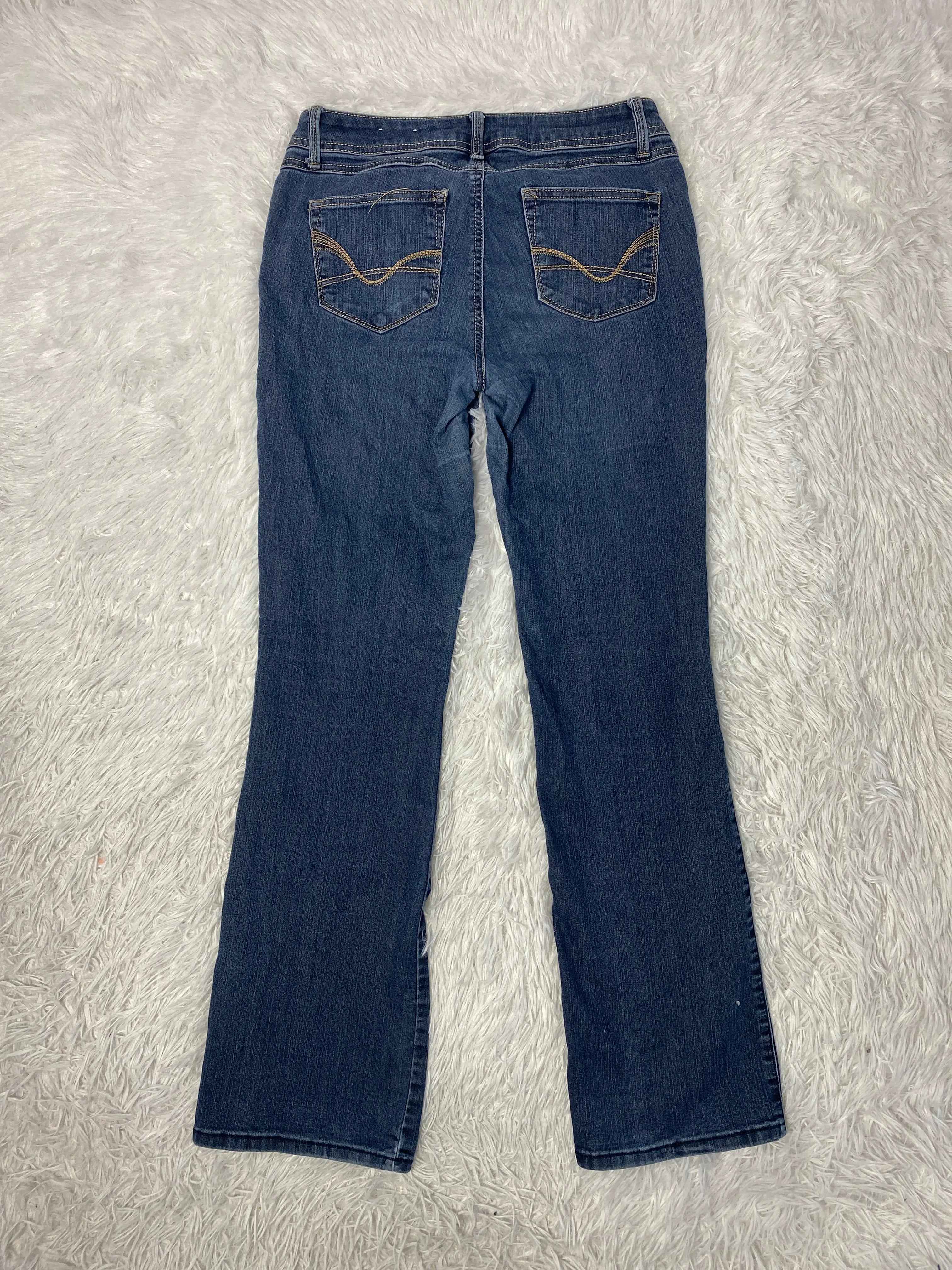 Embroidered Y2K Flared Denim Jeans (Grösse-S)