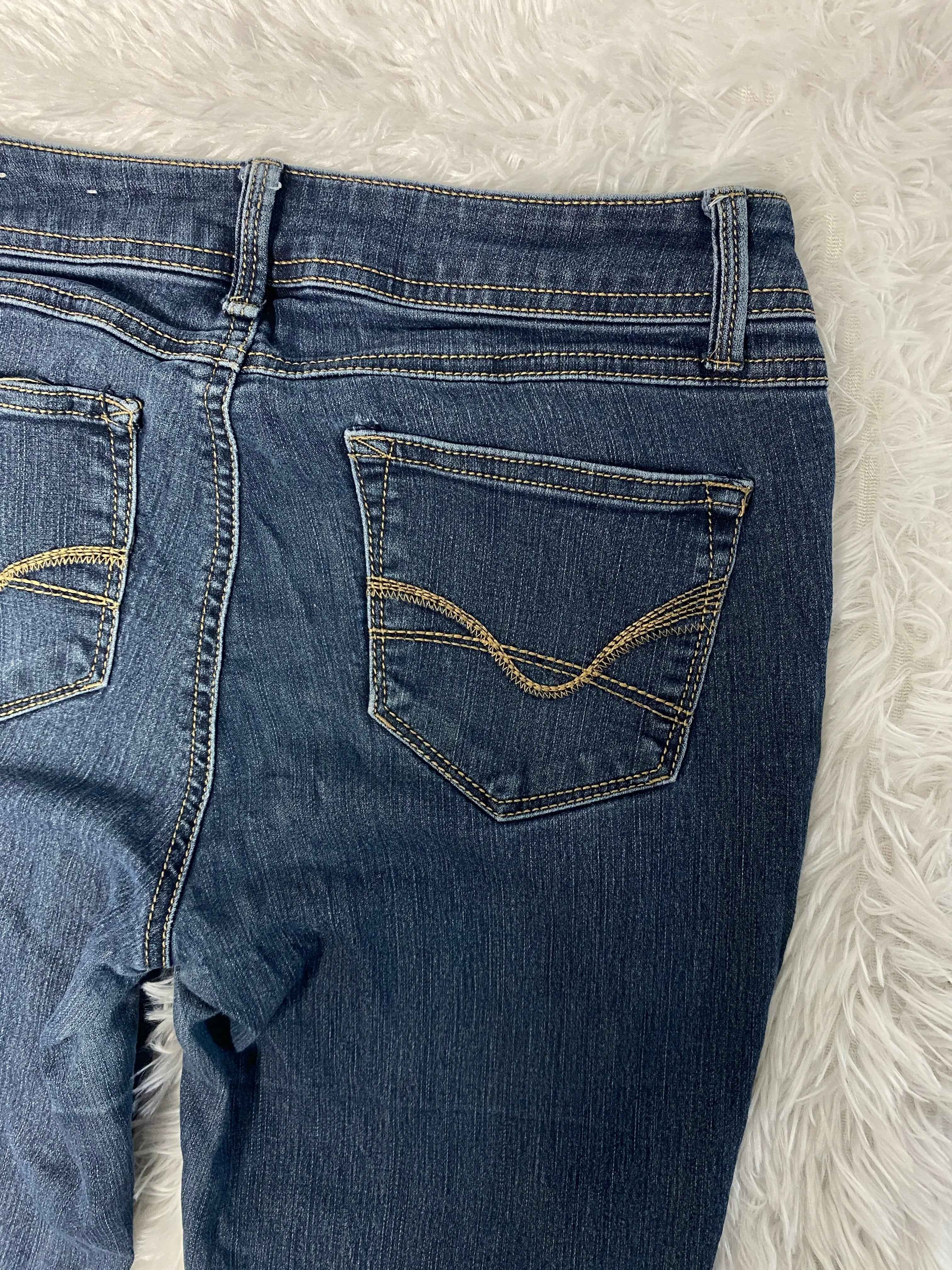 Embroidered Y2K Flared Denim Jeans (Grösse-S)