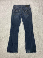 Embroidered Y2K Flared Denim Jeans (Grösse-S)