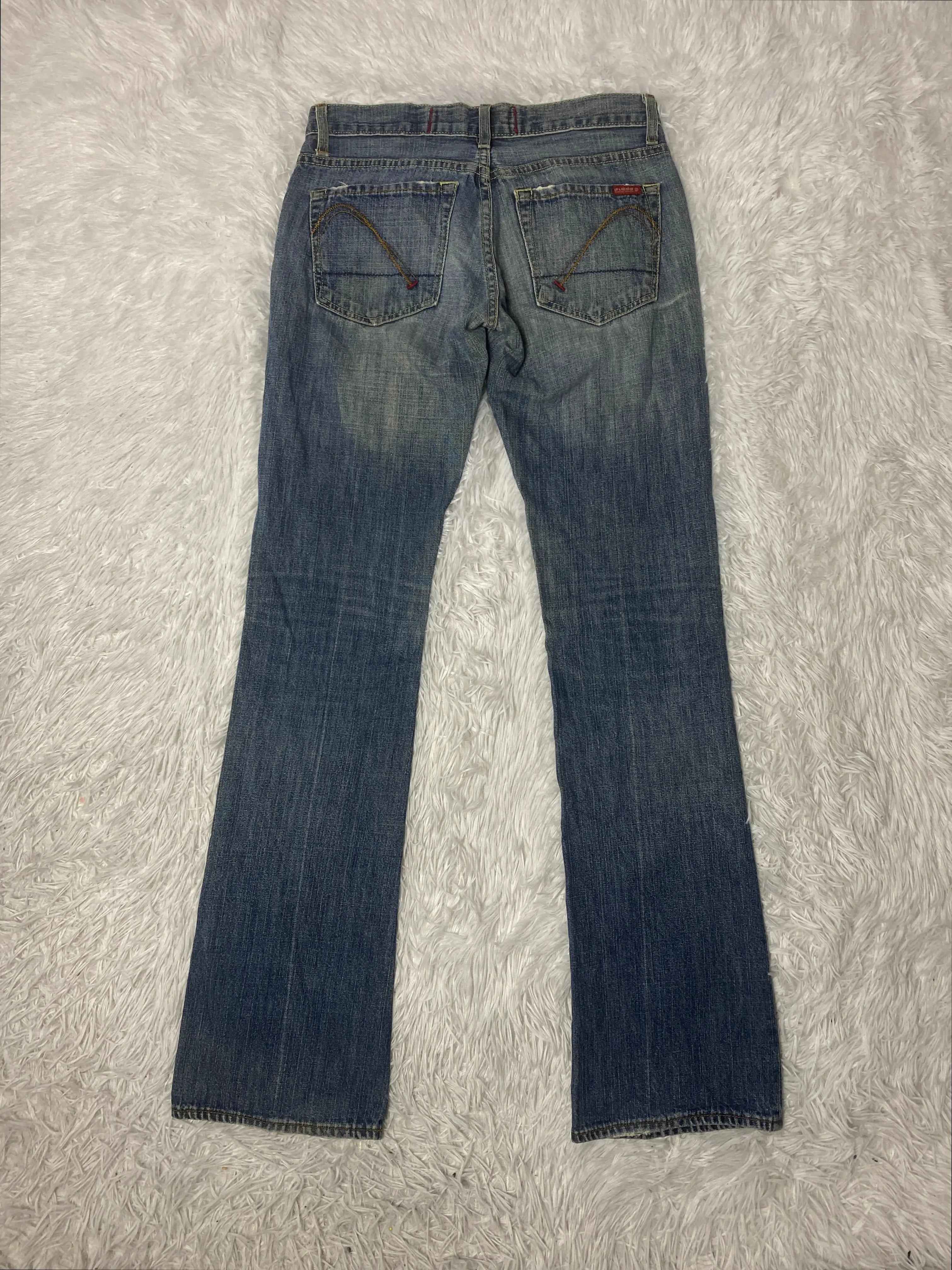 Guess Embroidered Y2K Flared Denim Jeans (Grösse-S)