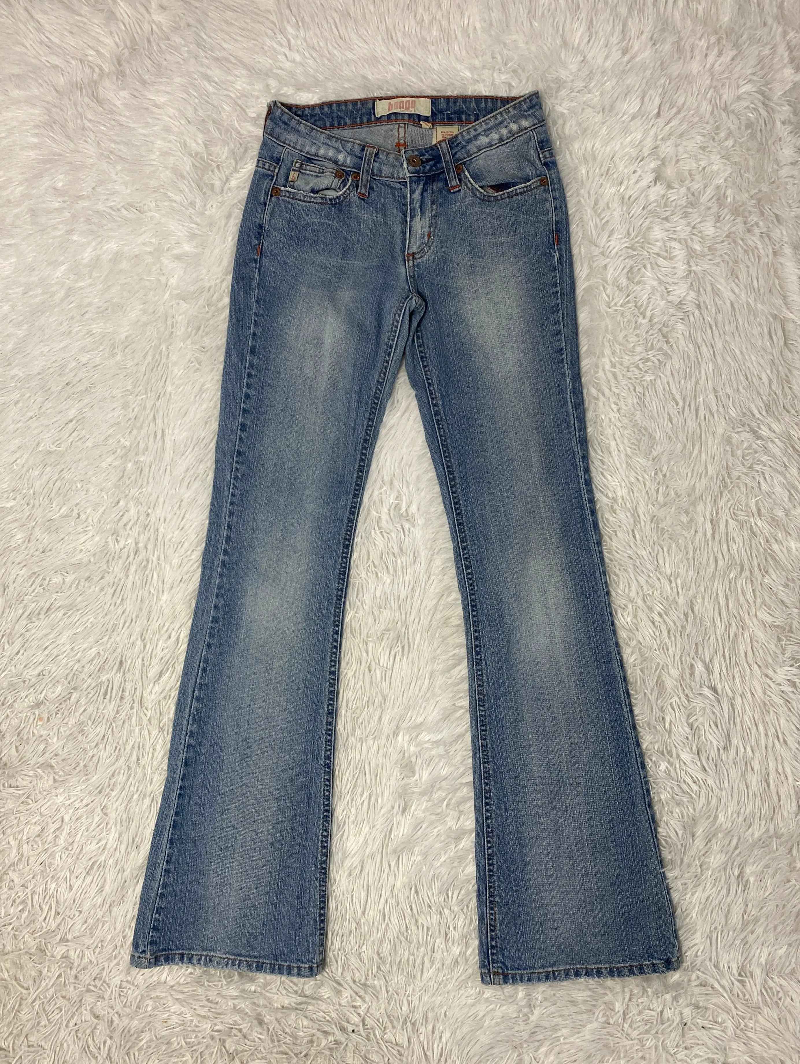 Bongo Embroidered Y2K Flared Denim Jeans (Grösse-XS)