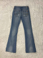 Bongo Embroidered Y2K Flared Denim Jeans (Grösse-XS)