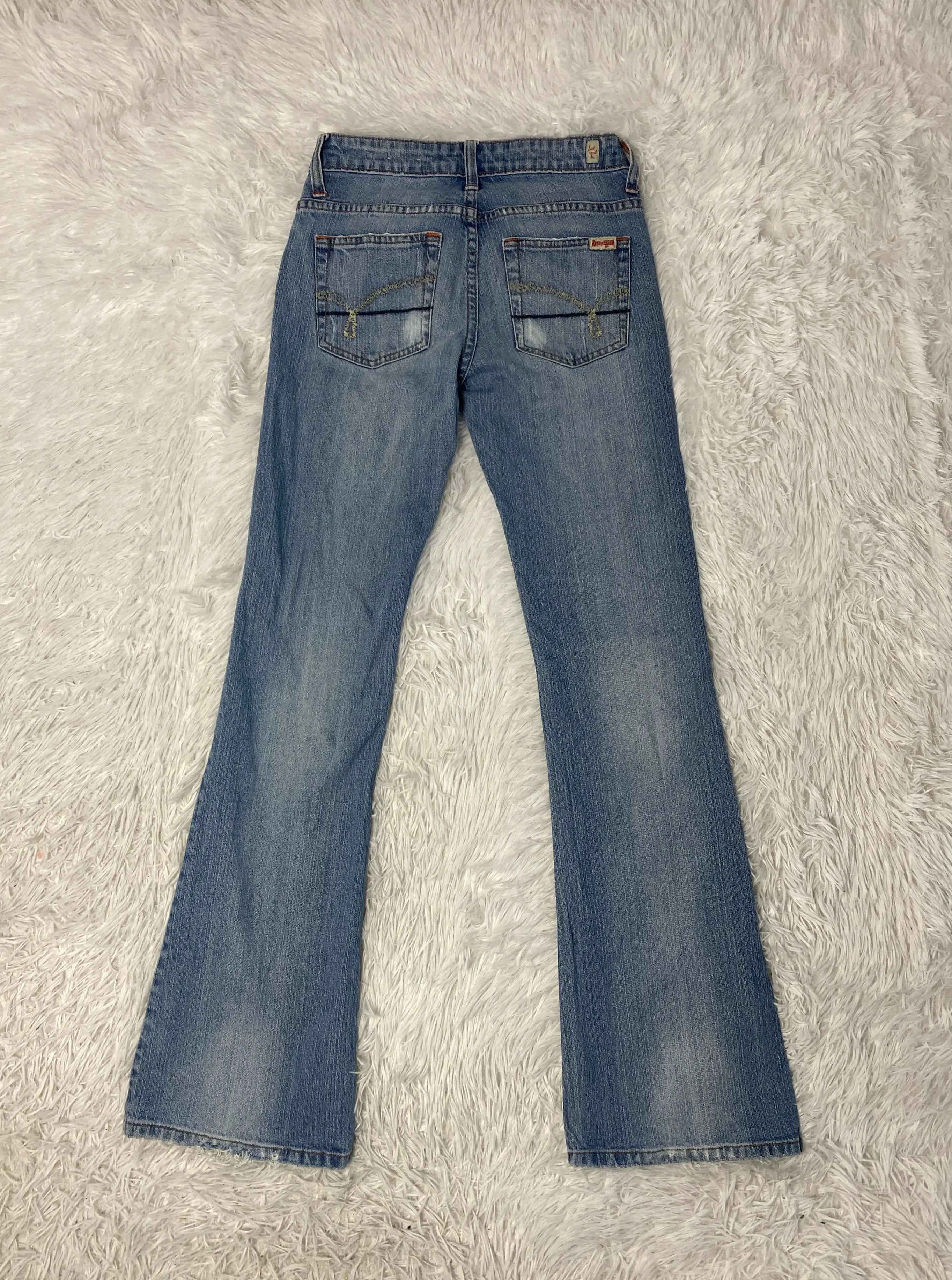 Bongo Embroidered Y2K Flared Denim Jeans (Grösse-XS)
