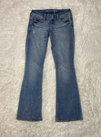 American Eagle Embroidered Y2K Flared Denim Jeans (Grösse-S)