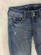 American Eagle Embroidered Y2K Flared Denim Jeans (Grösse-S)