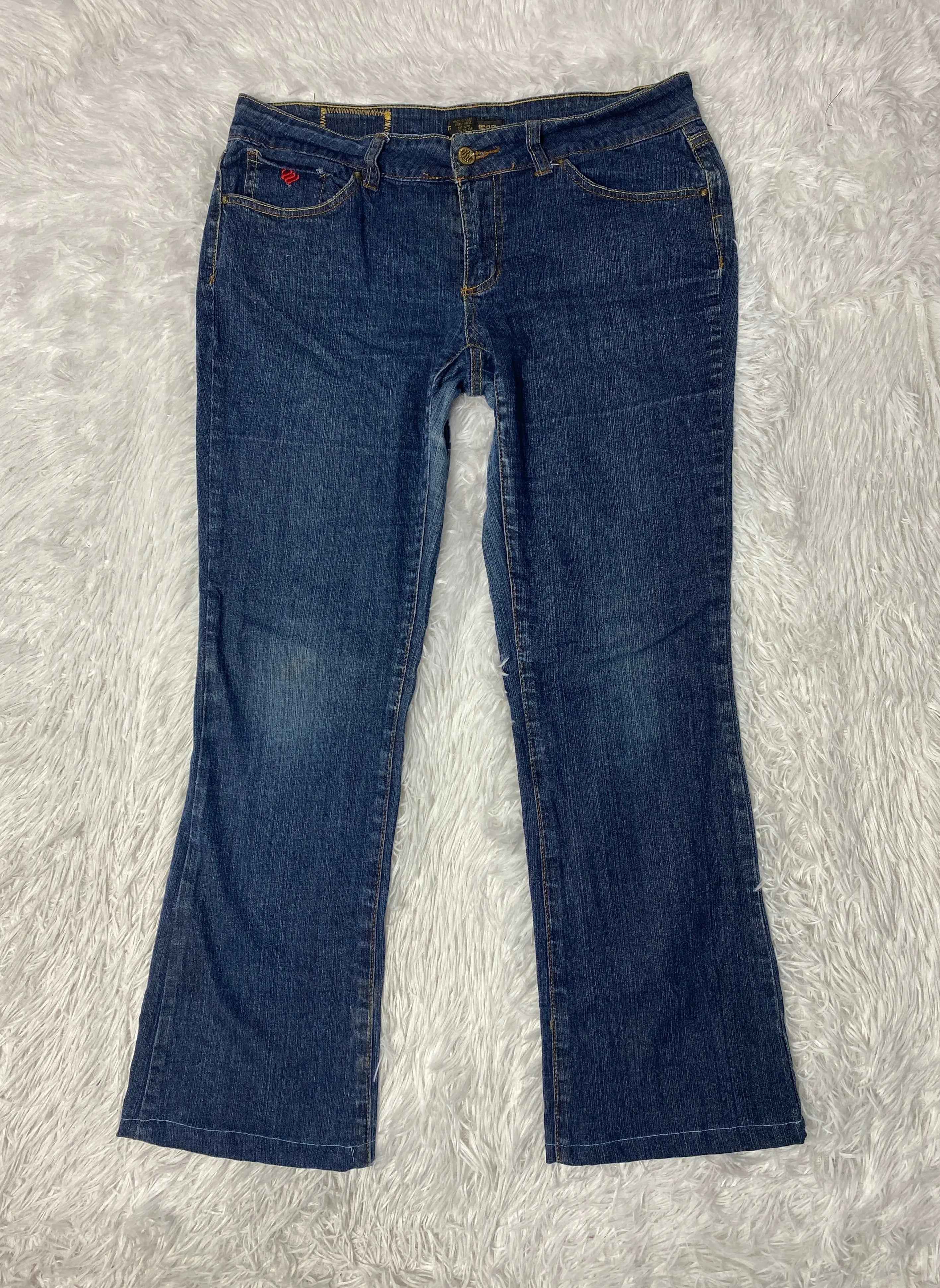 Rocawear Embroidered Y2K Flared Denim Jeans (Grösse-L)