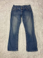 Maurices Embroidered Y2K Flared Denim Jeans (Grösse-M)