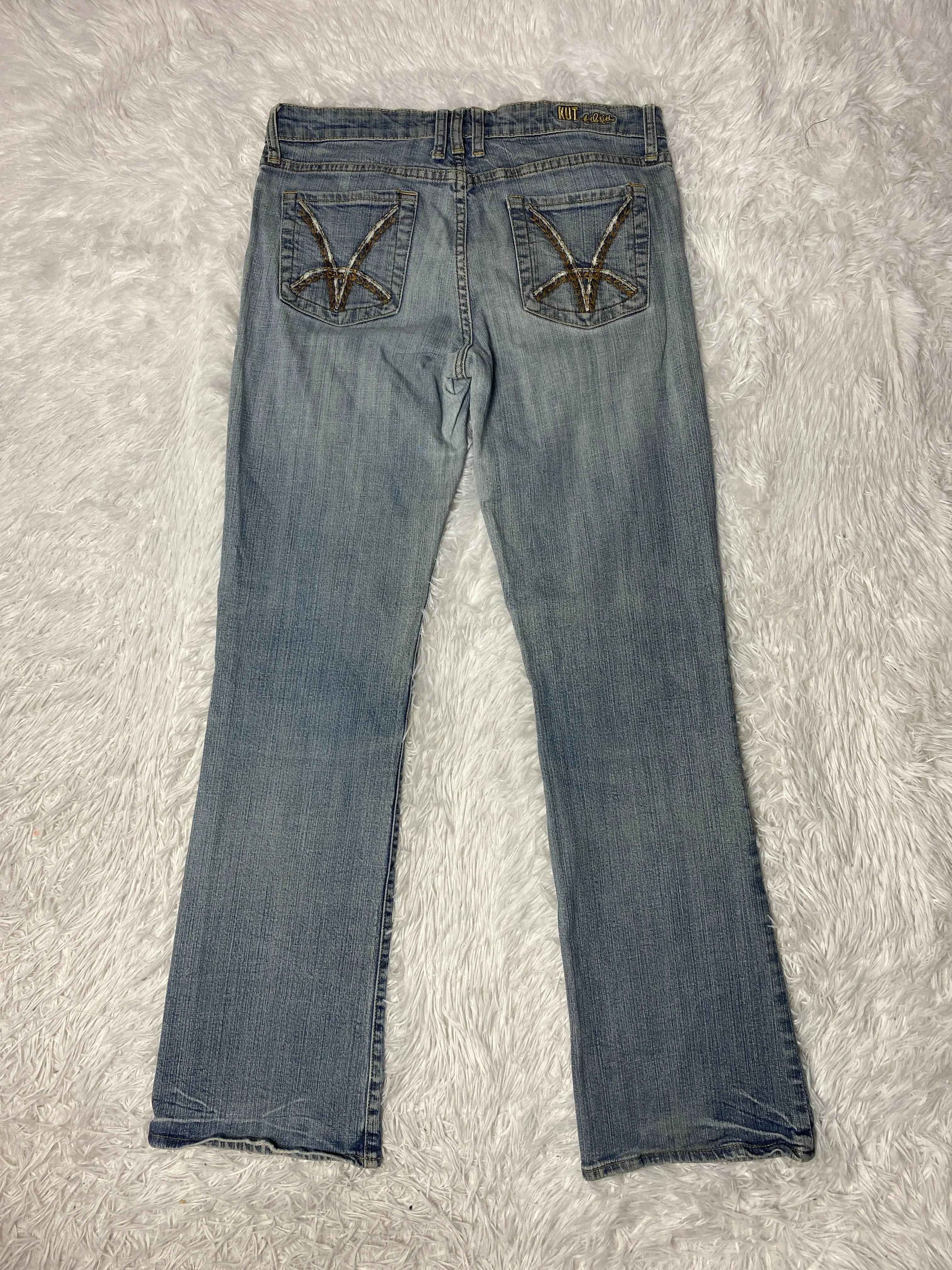 Kut Embroidered Y2K Flared Denim Jeans (Grösse-M)