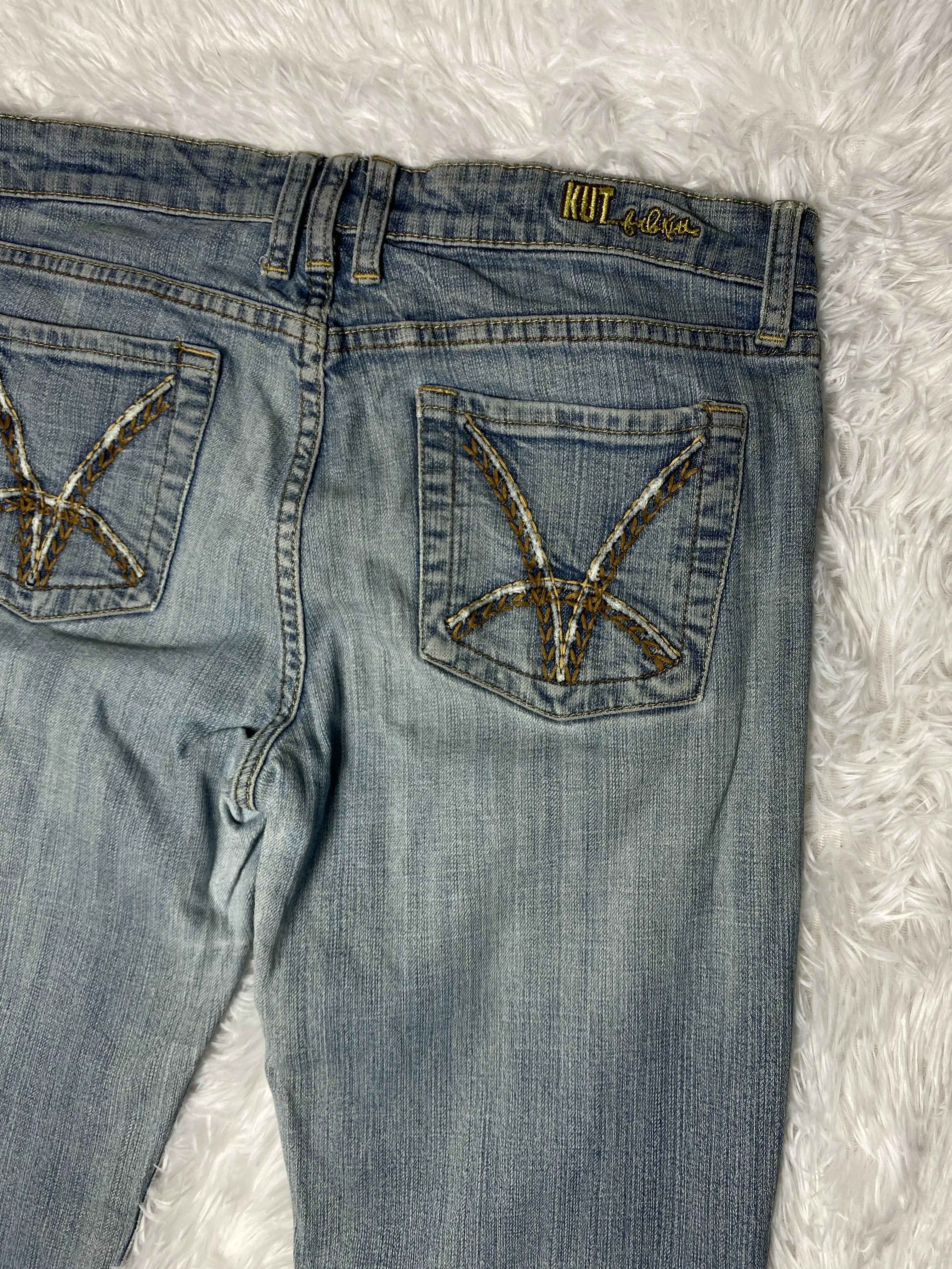 Kut Embroidered Y2K Flared Denim Jeans (Grösse-M)