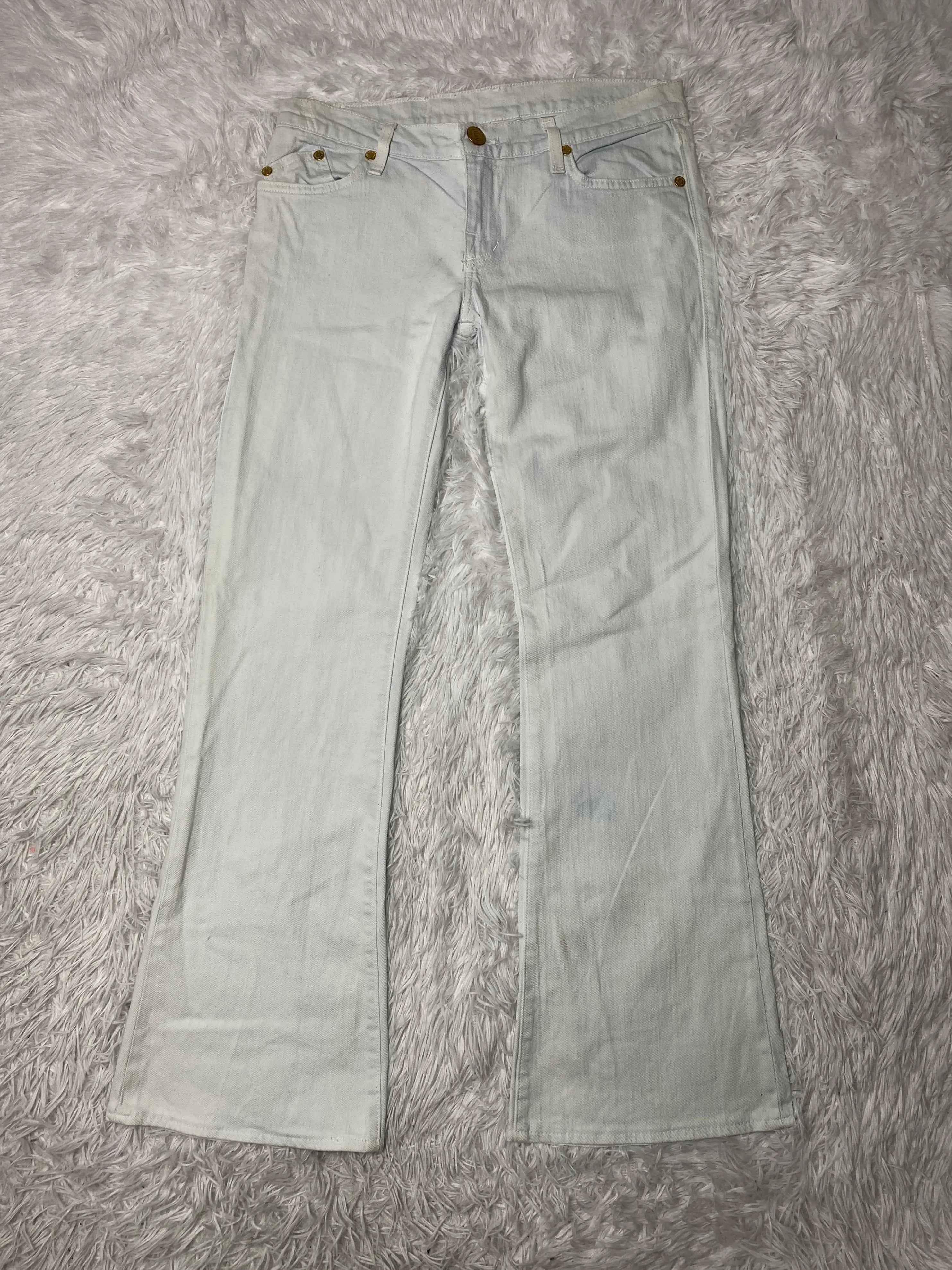 Victoria Beckham Embroidered Y2K Flared Denim Jeans (Grösse-M)