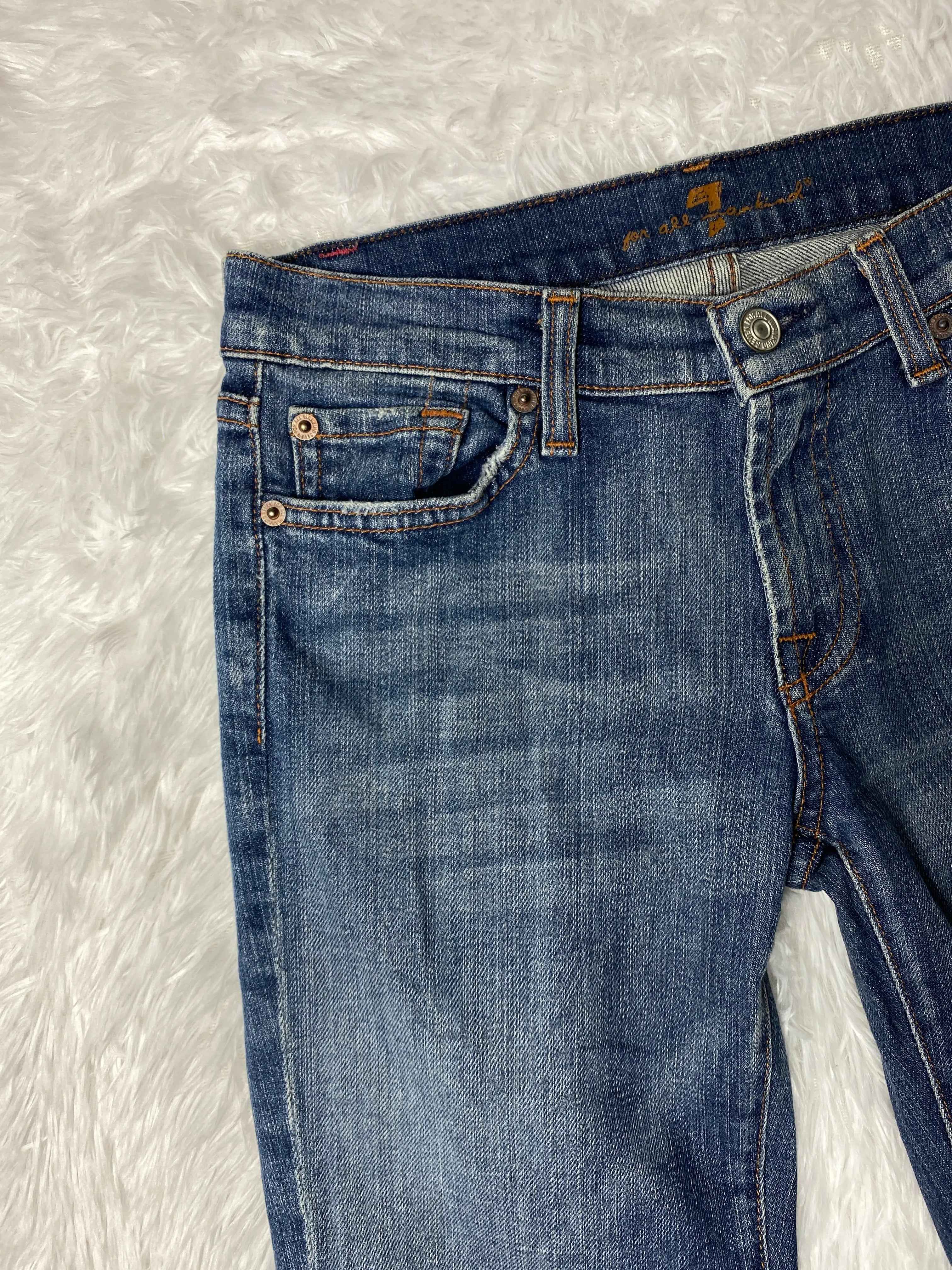 Embroidered Y2K Flared Denim Jeans (Grösse-S)