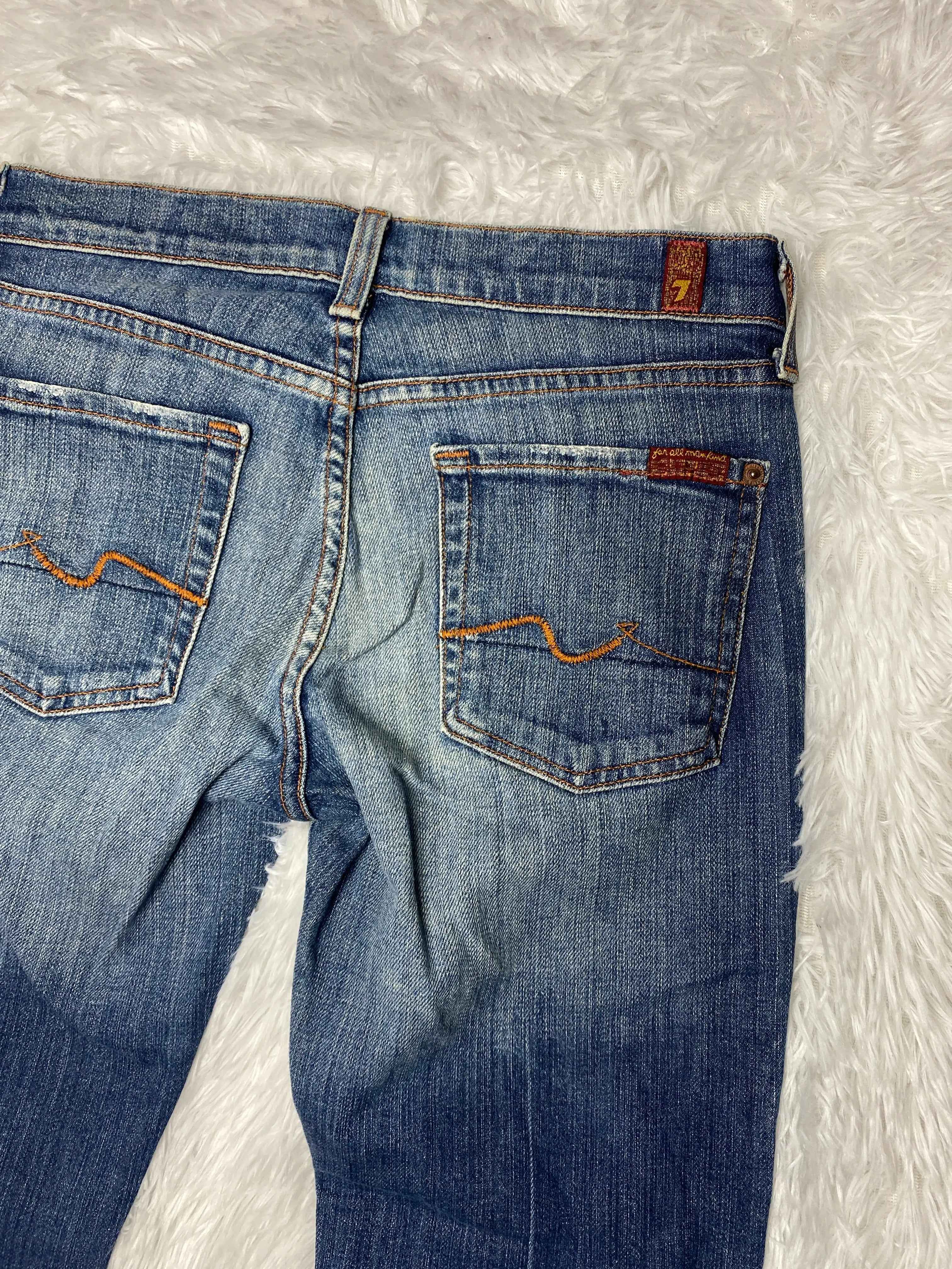 Embroidered Y2K Flared Denim Jeans (Grösse-S)