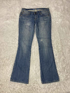 Mudd Embroidered Y2K Flared Denim Jeans (Grösse-M)