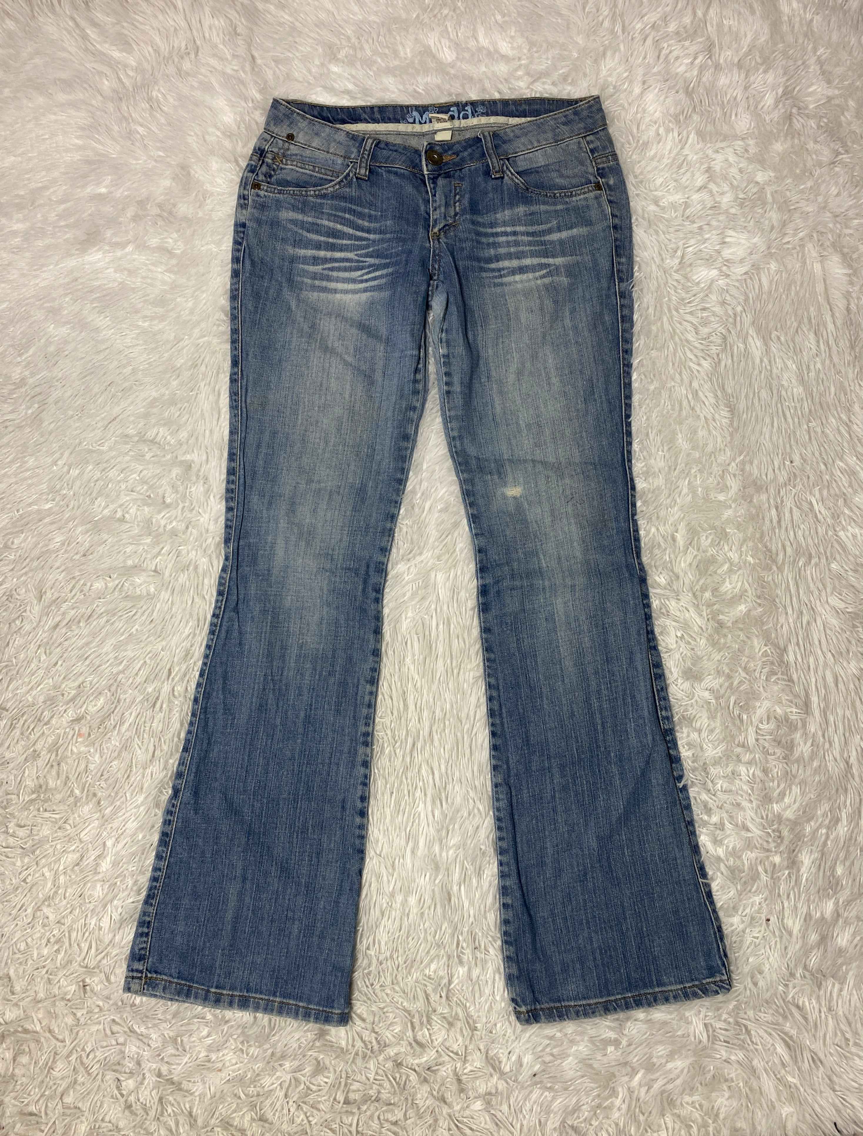 Mudd Embroidered Y2K Flared Denim Jeans (Grösse-M)