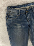 Mudd Embroidered Y2K Flared Denim Jeans (Grösse-M)