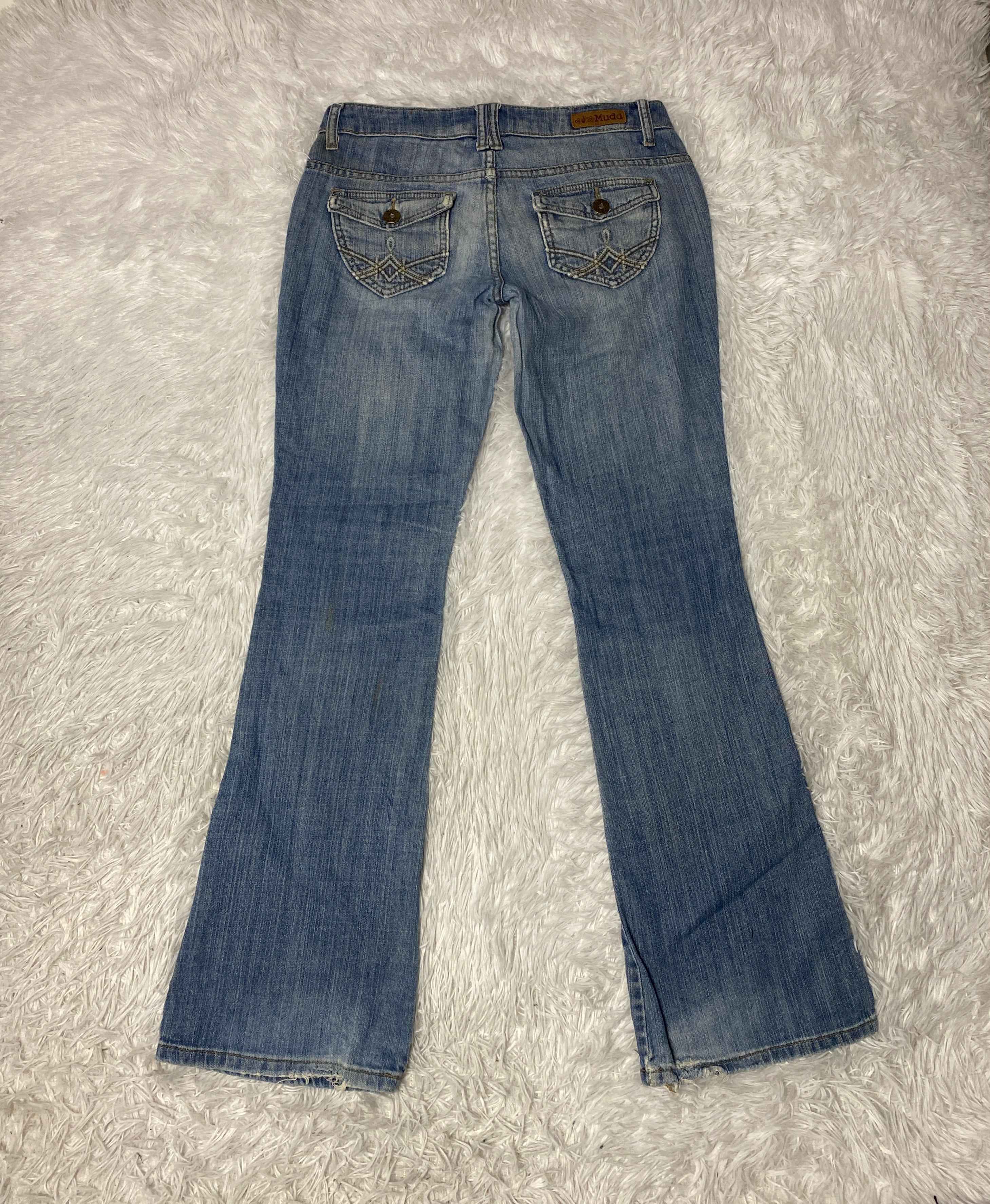 Mudd Embroidered Y2K Flared Denim Jeans (Grösse-M)
