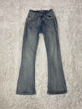 Grace Embroidered Y2K Flared Denim Jeans (Grösse-XXXS)