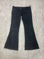 MNX Embroidered Y2K Flared Denim Jeans (Grösse-S)