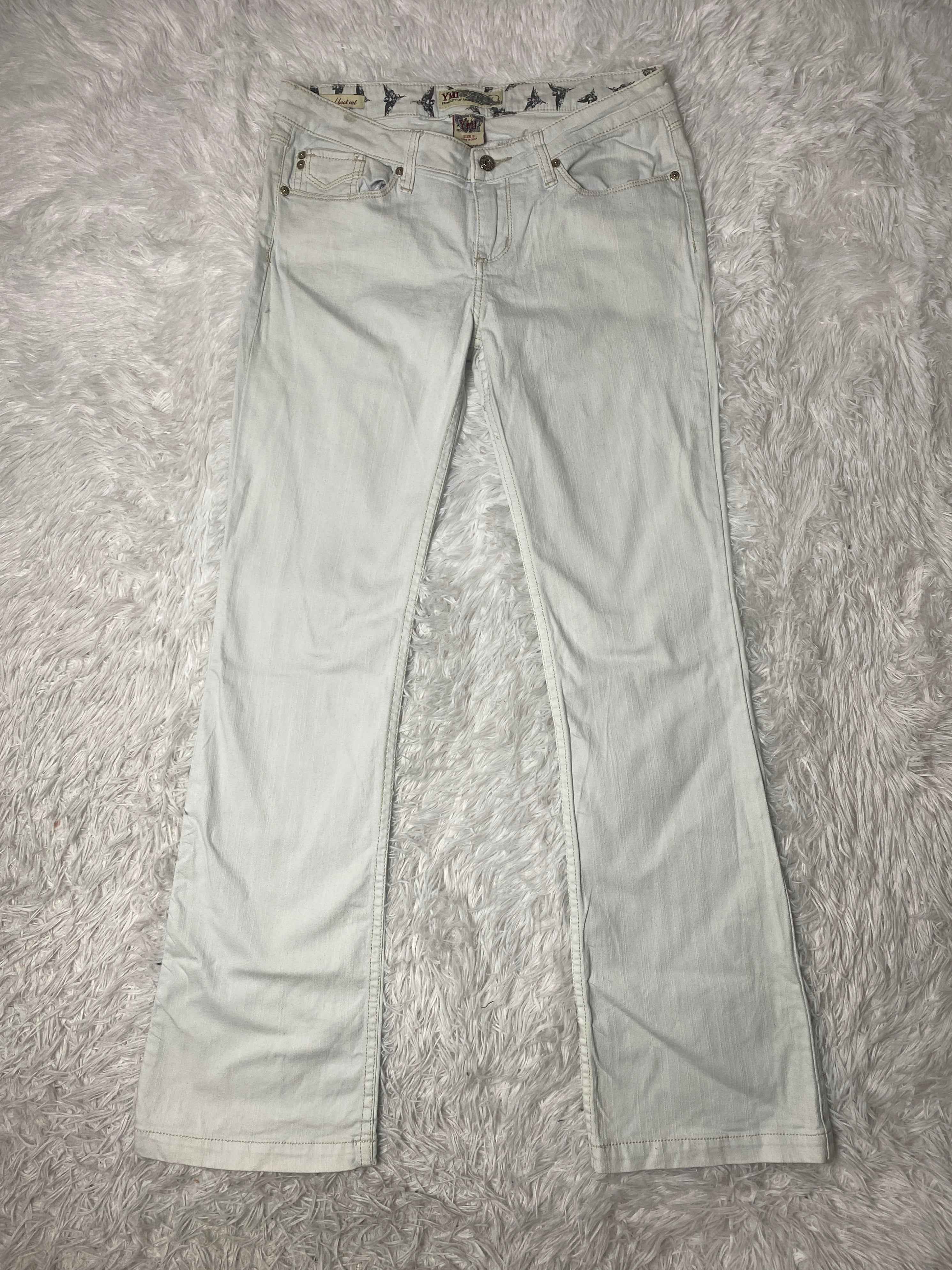YMI Embroidered Y2K Flared Denim Jeans (Grösse-L)