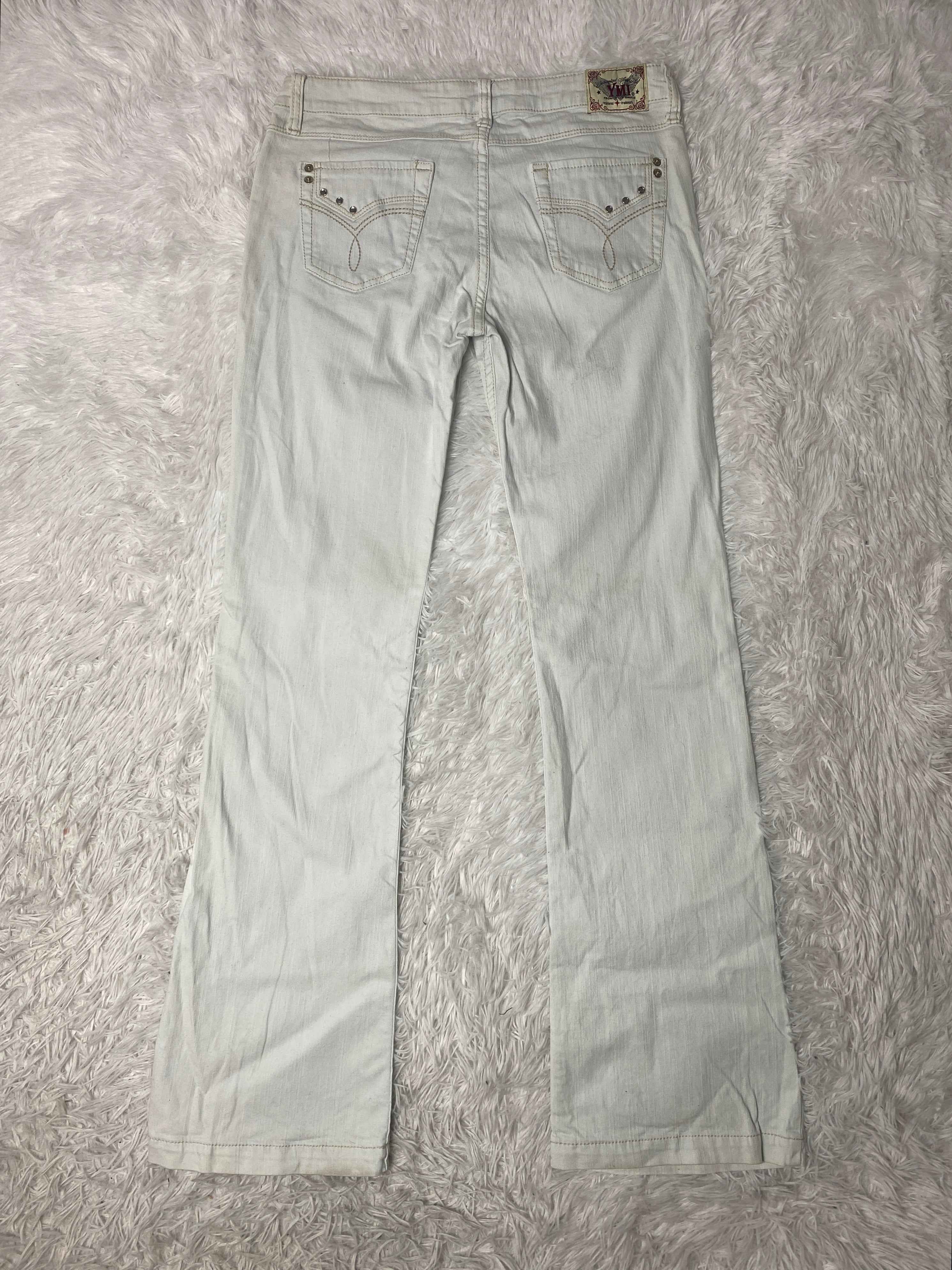 YMI Embroidered Y2K Flared Denim Jeans (Grösse-L)