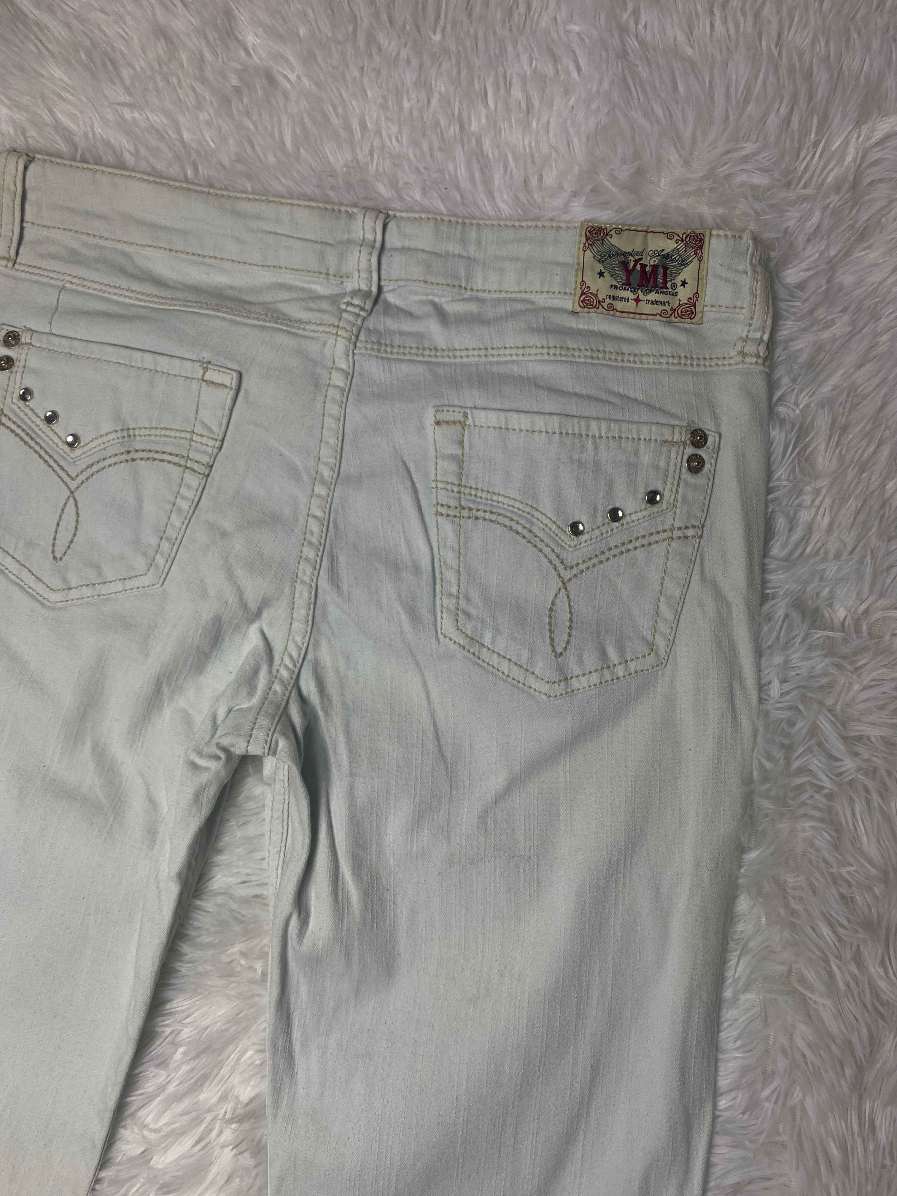 YMI Embroidered Y2K Flared Denim Jeans (Grösse-L)
