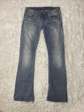 Embroidered Y2K Flared Denim Jeans (Grösse-M)