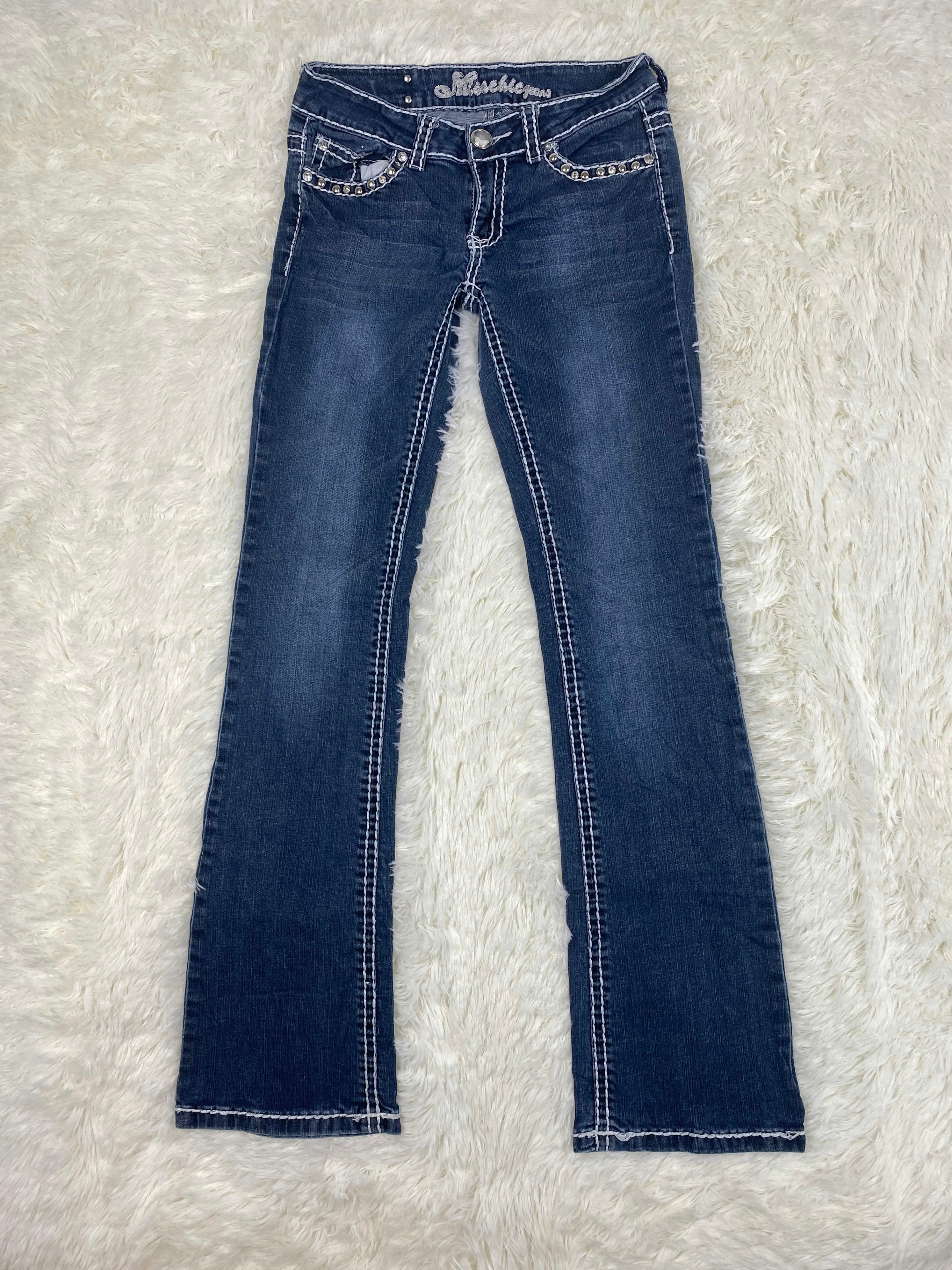 Miss Chic Vintage low waist flared jeans (Größe XXS)