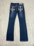 Miss Chic Vintage low waist flared jeans (Größe XXS)