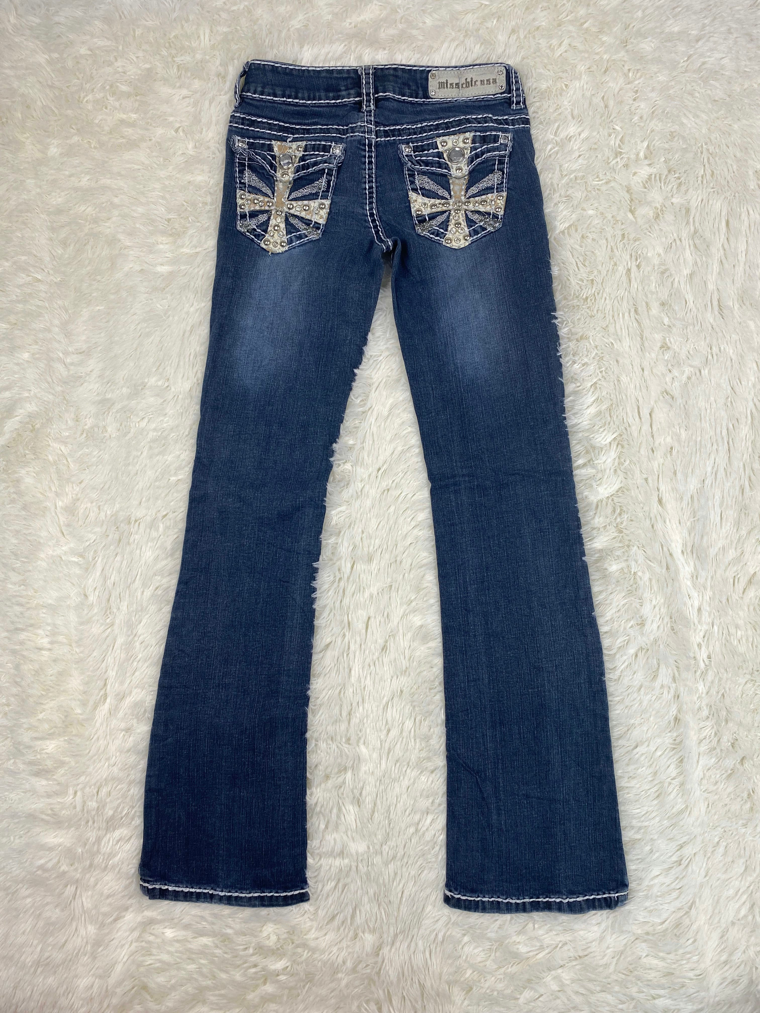 Miss Chic Vintage low waist flared jeans (Größe XXS)