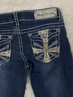 Miss Chic Vintage low waist flared jeans (Größe XXS)