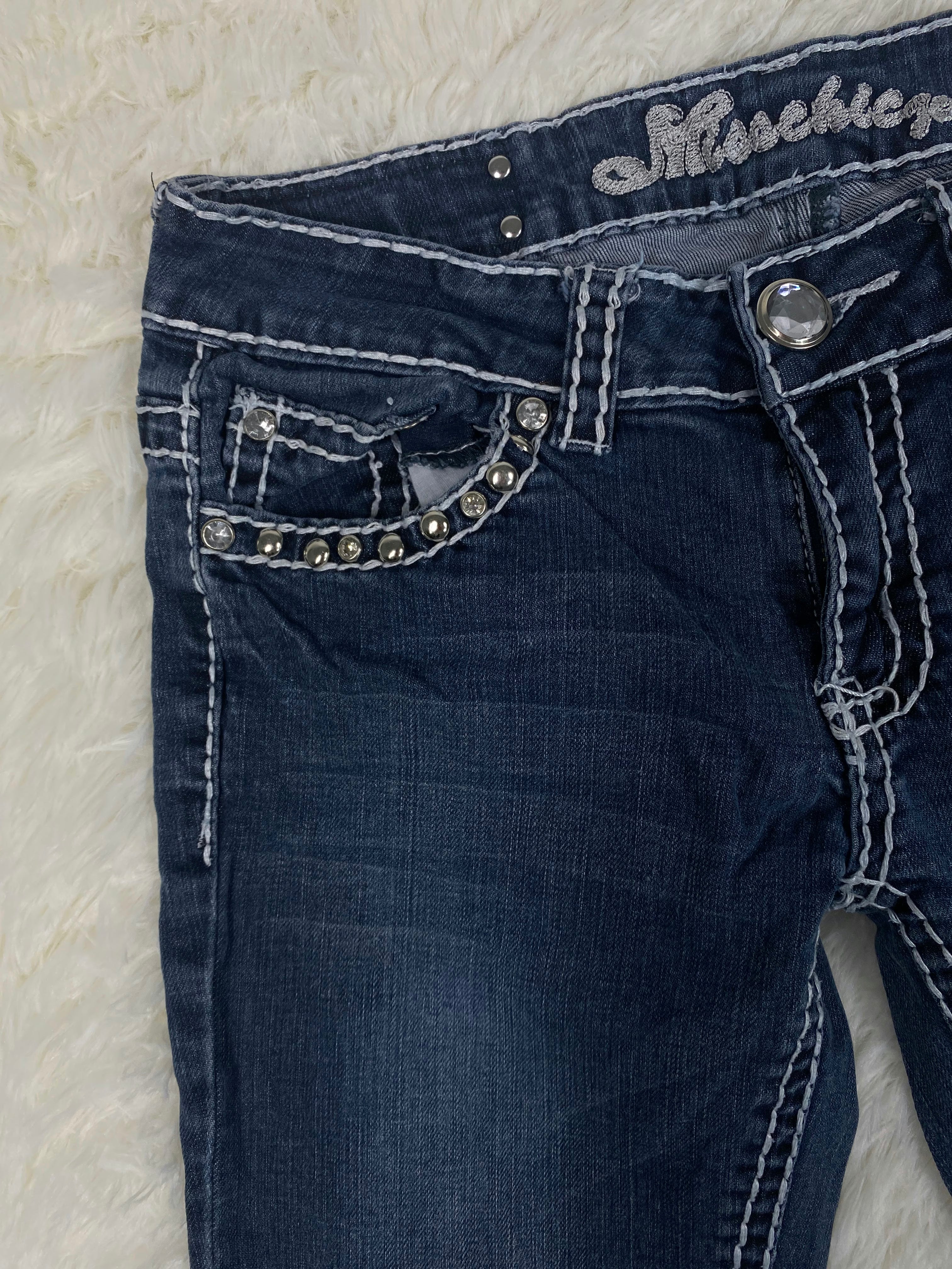 Miss Chic Vintage low waist flared jeans (Größe XXS)