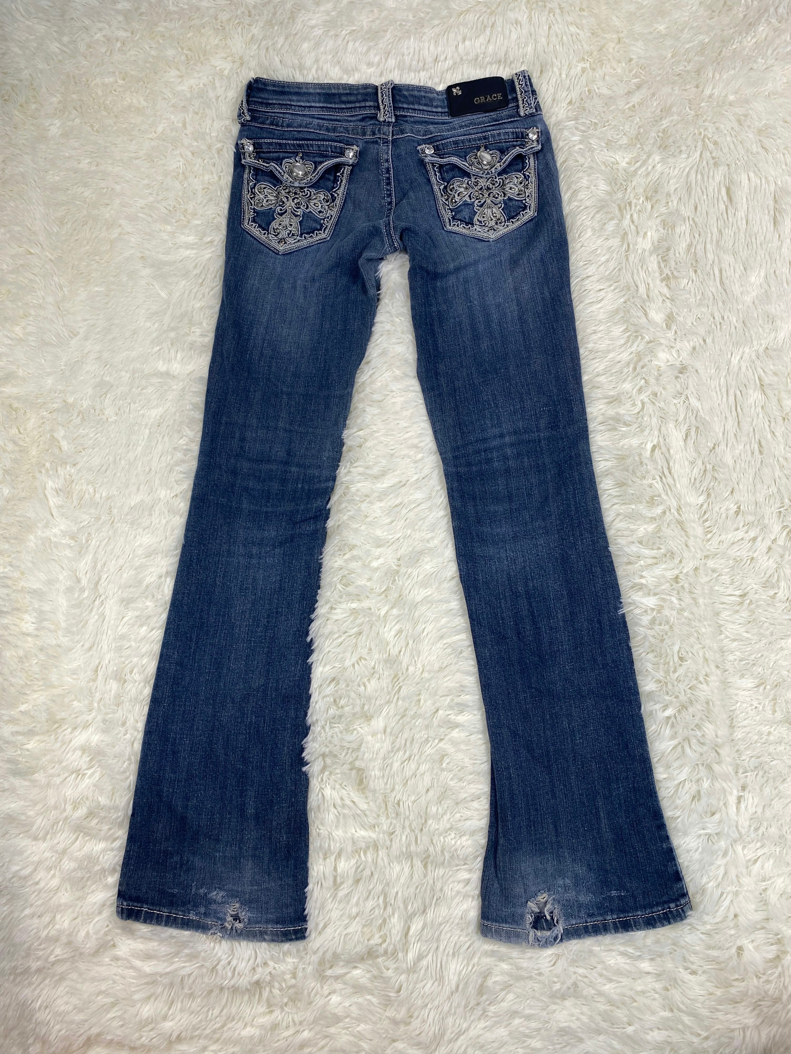 Grace in La Vintage low waist flared jeans (Größe S)
