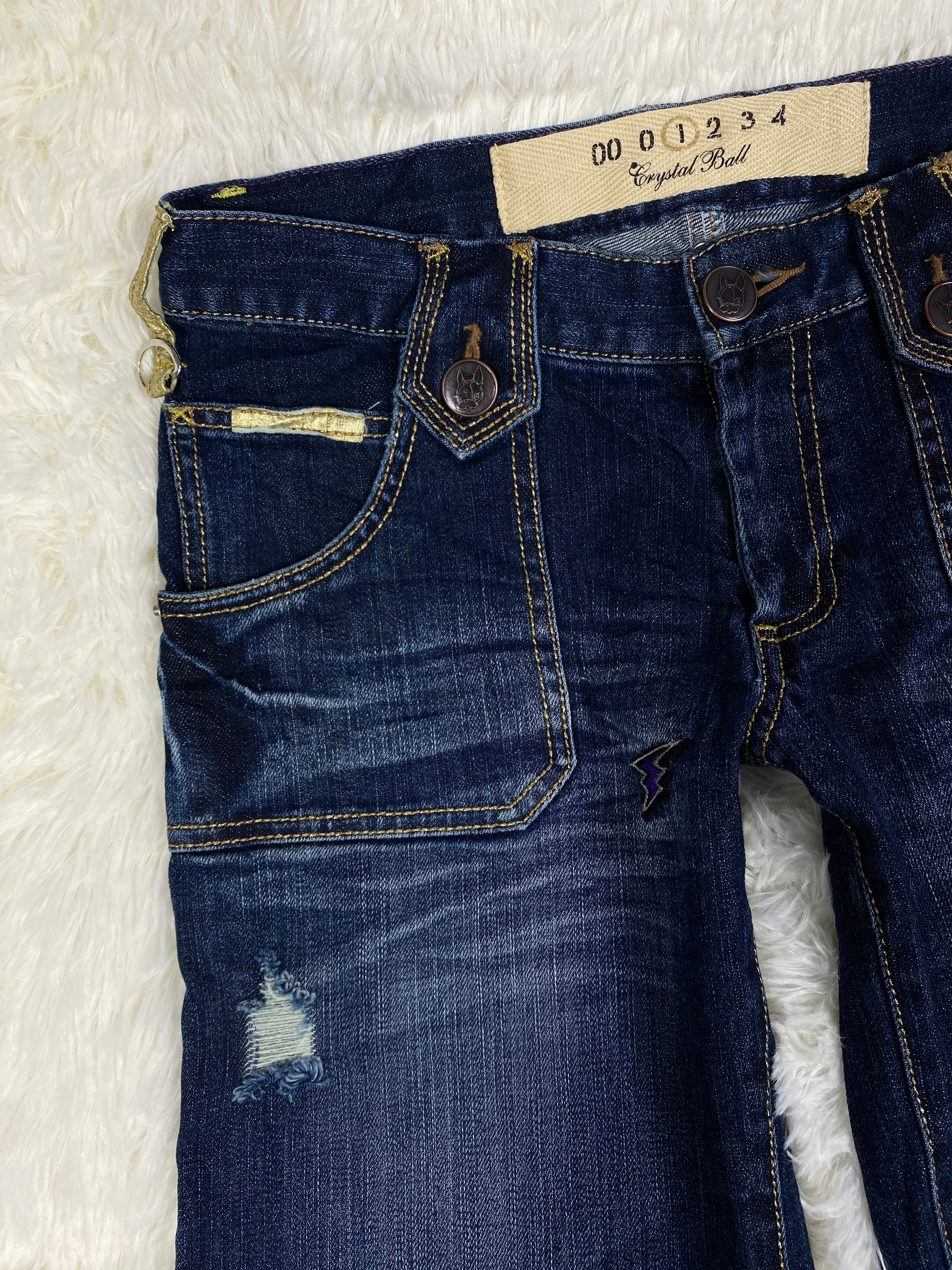 Crystal Ball Vintage low waist flared jeans (Größe S)