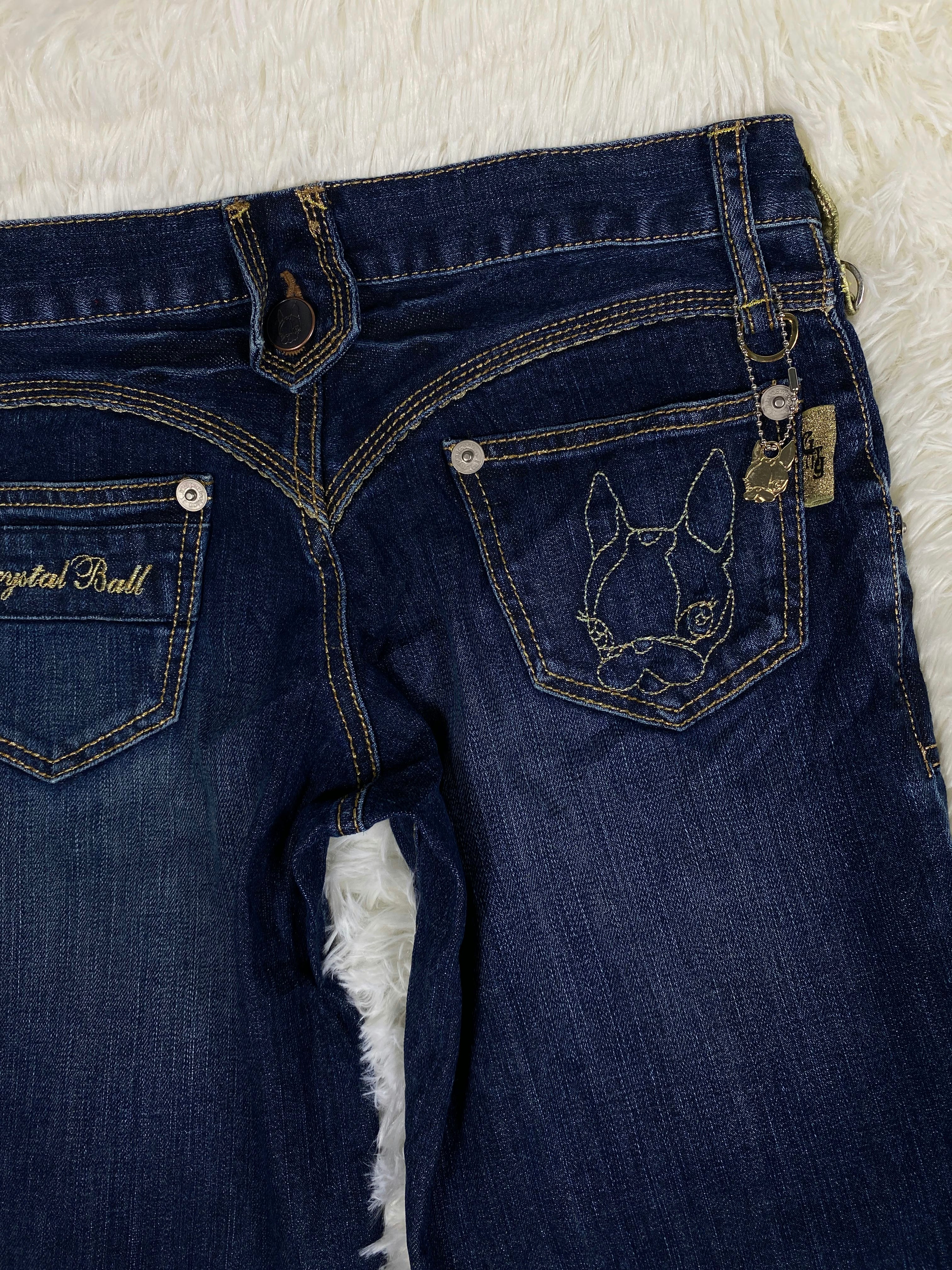Crystal Ball Vintage low waist flared jeans (Größe S)