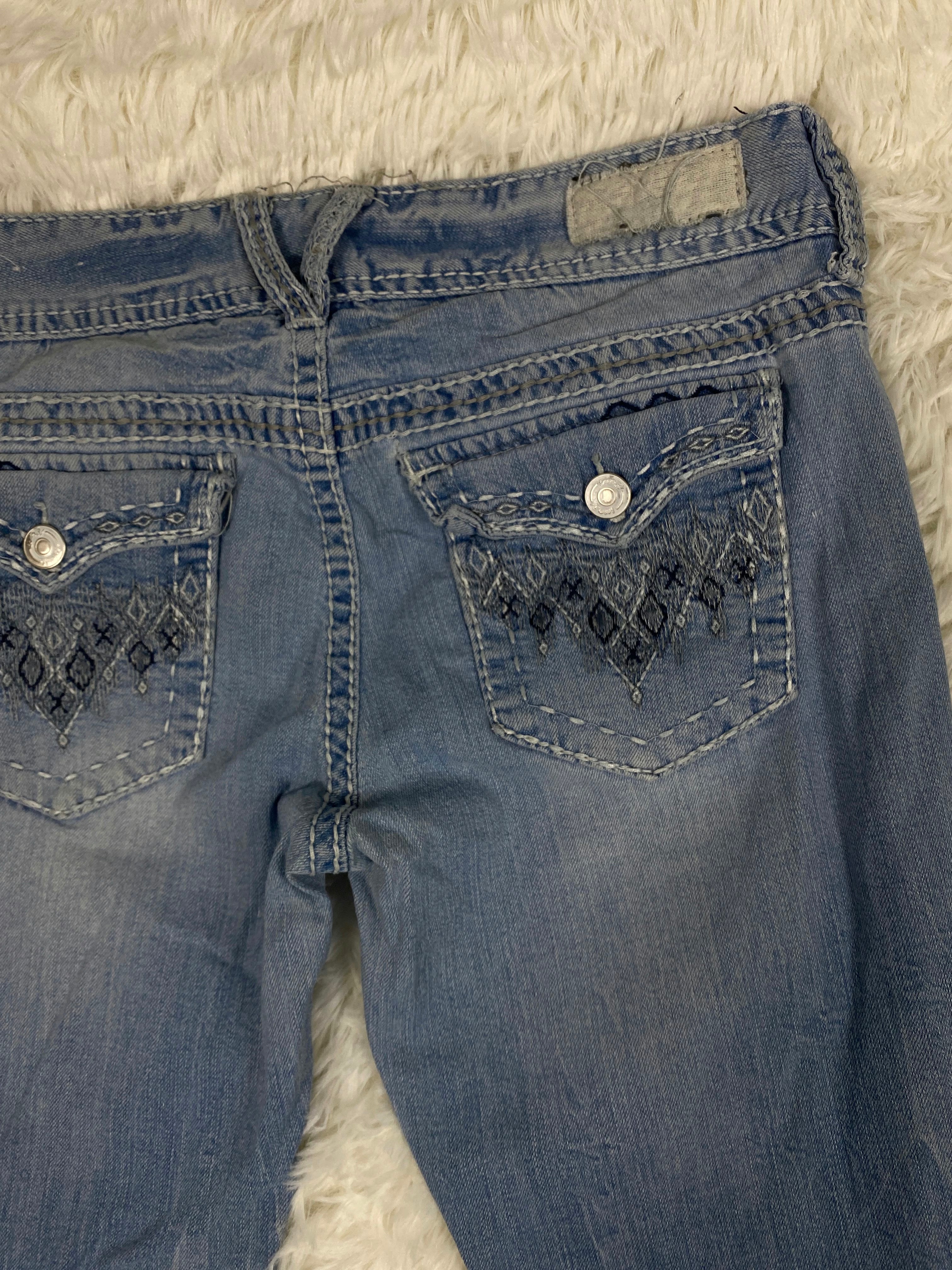 Vintage low waist flared jeans (Größe S)