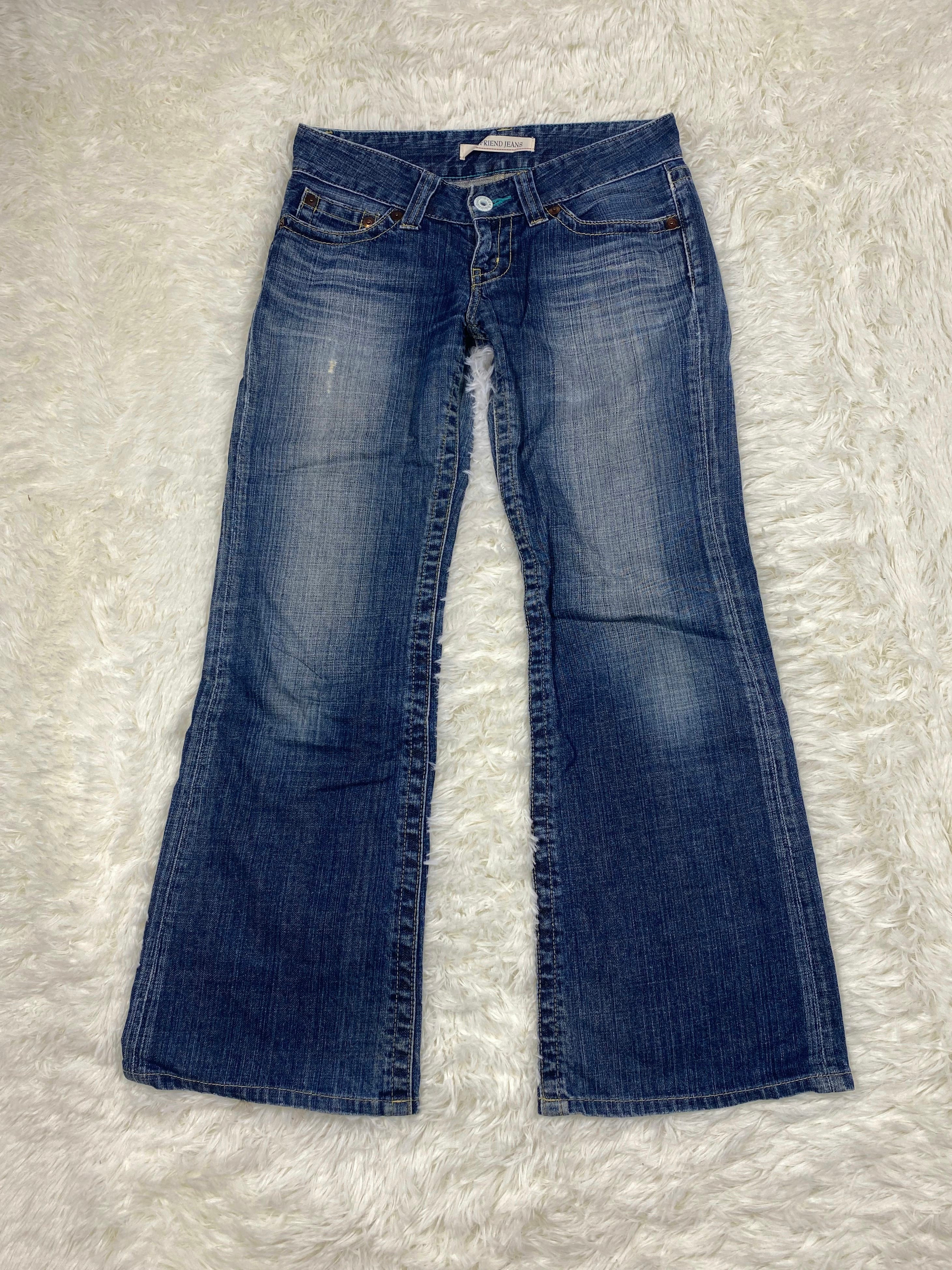 Boyfriend Jeans Vintage low waist flared jeans (Größe S)