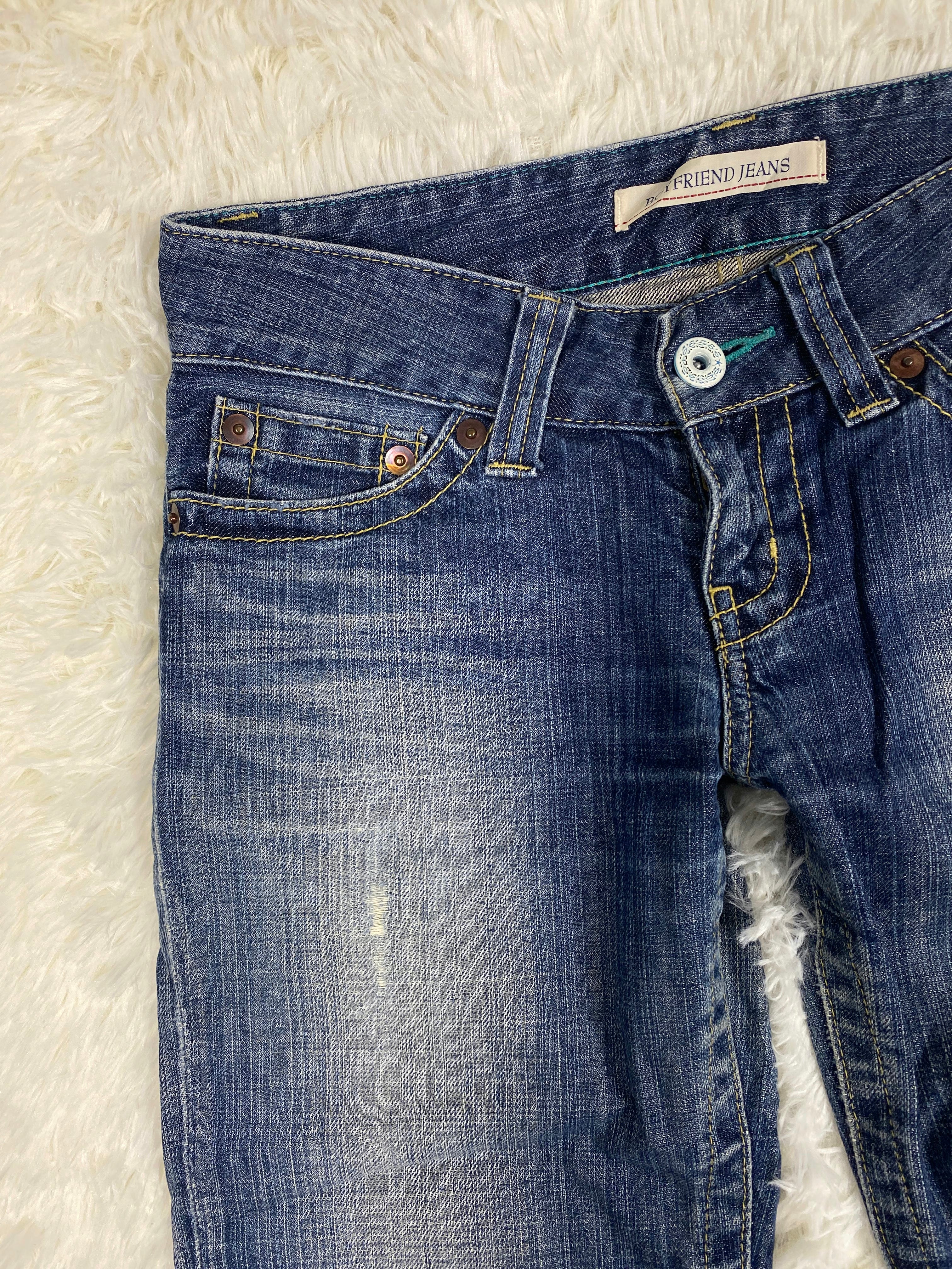 Boyfriend Jeans Vintage low waist flared jeans (Größe S)