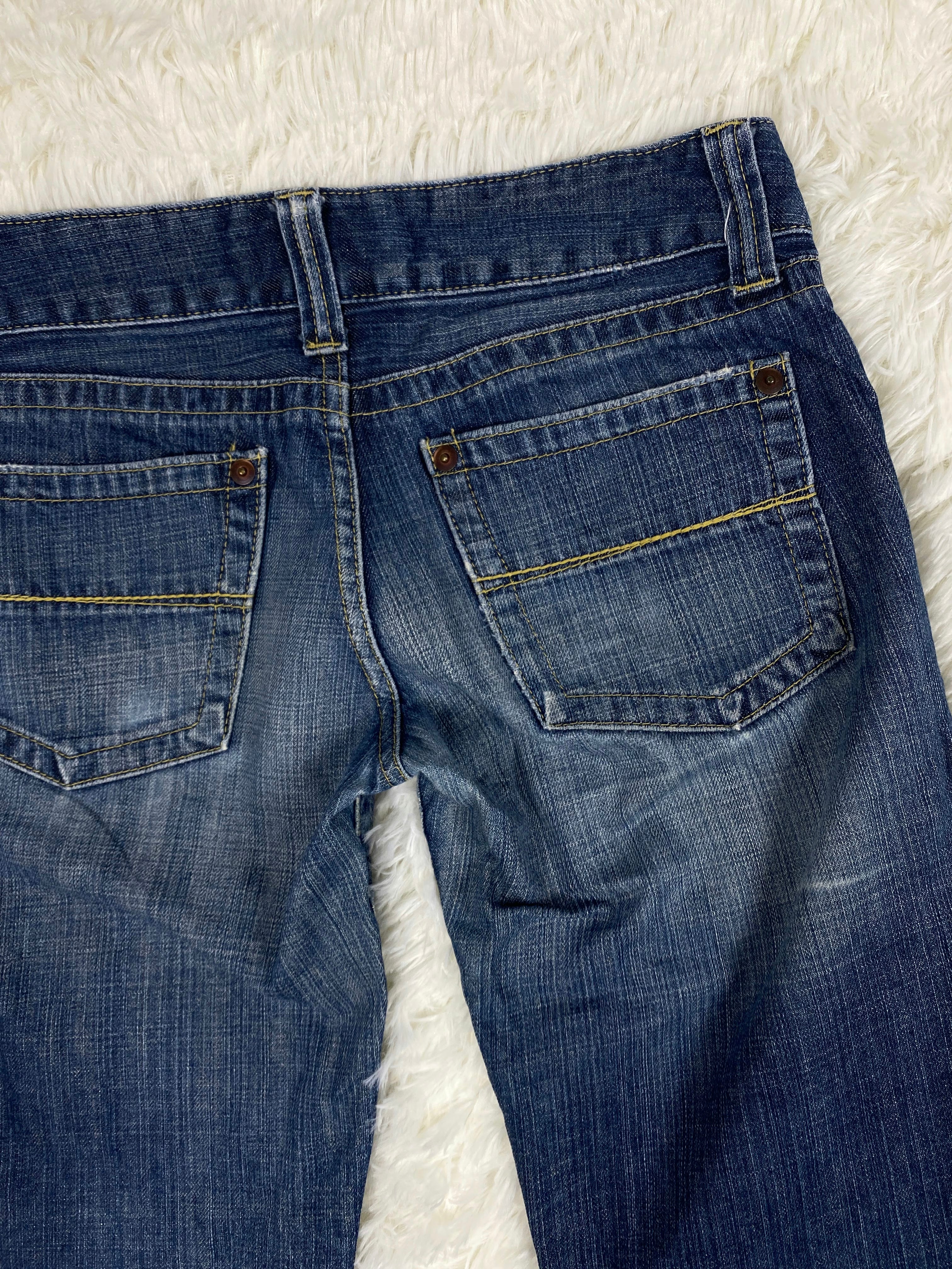 Boyfriend Jeans Vintage low waist flared jeans (Größe S)
