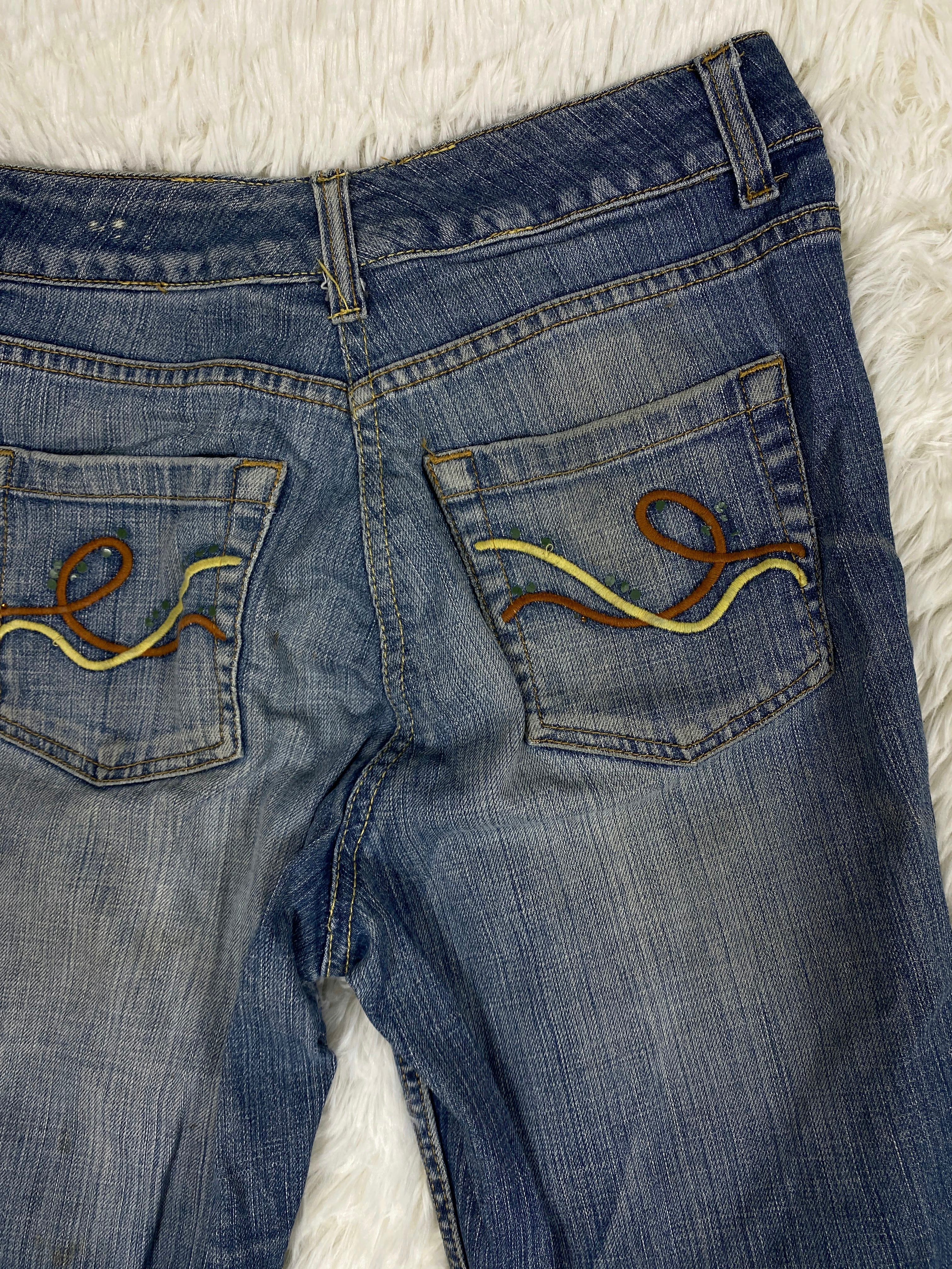 Vintage low waist flared jeans (Größe XS)