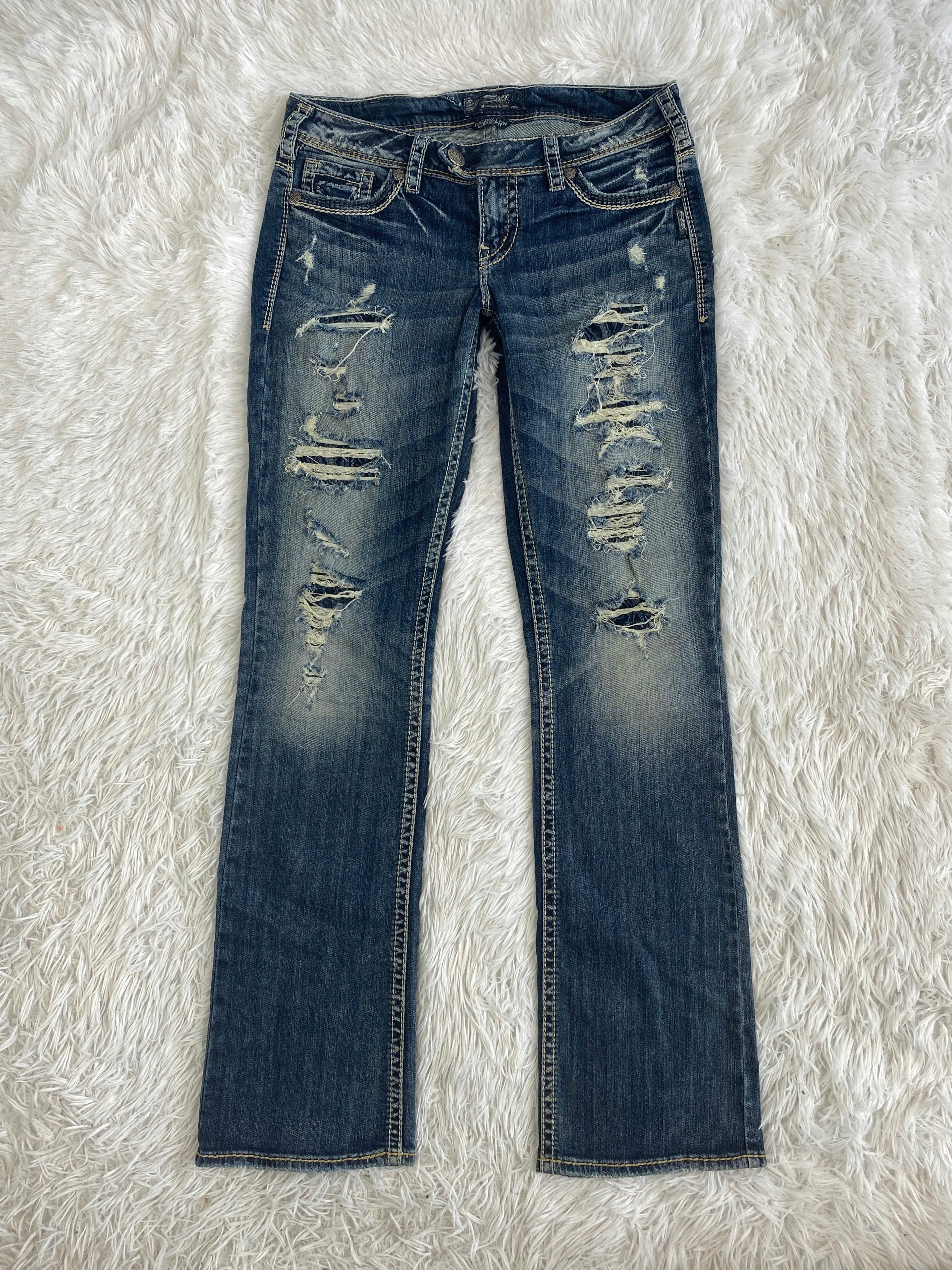 Silver Vintage low waist flared jeans (Größe L)