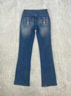 Vintage low waist flared jeans (Größe XXS)