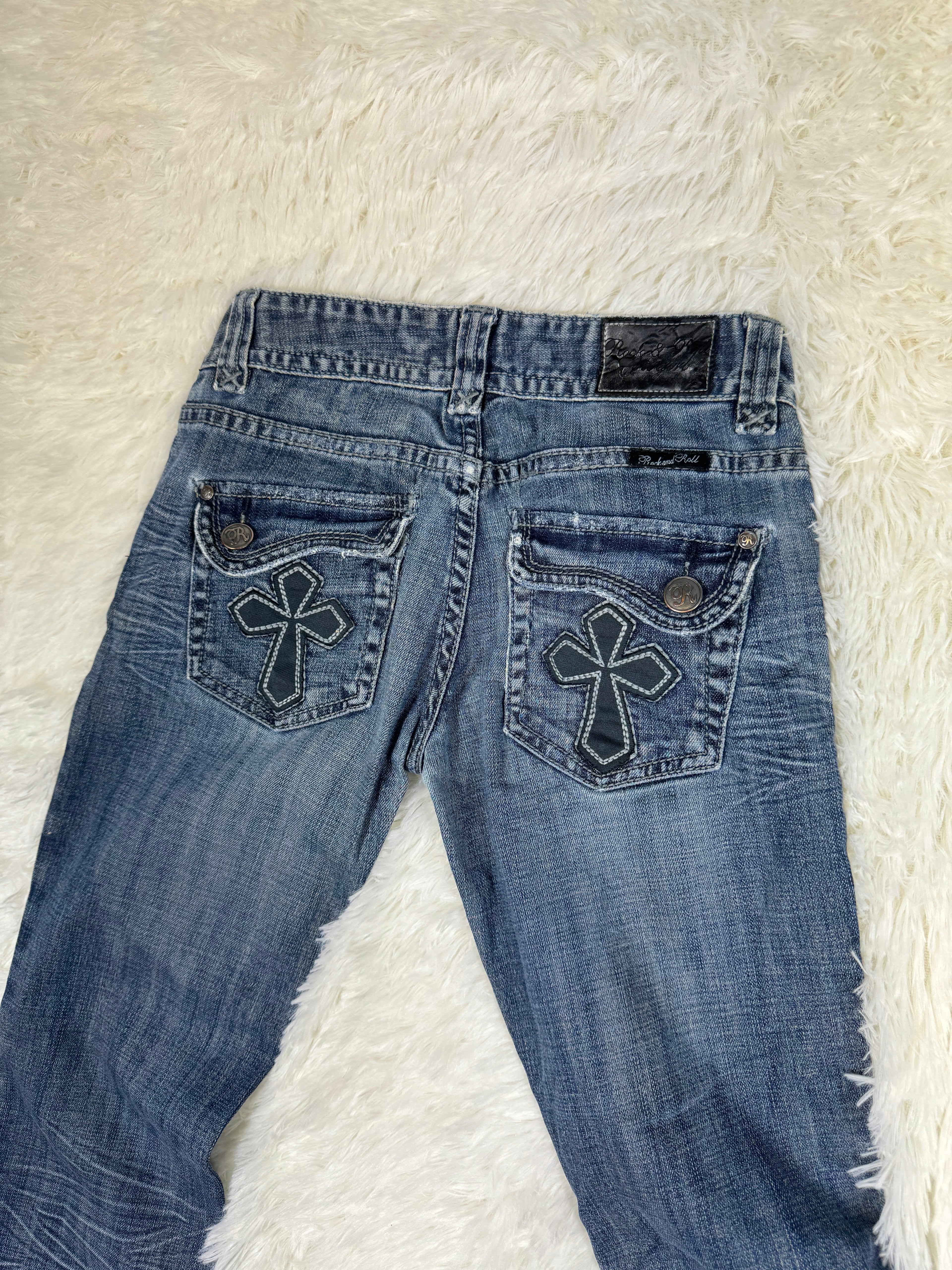 RnR Vintage low waist flared jeans (Größe XS)