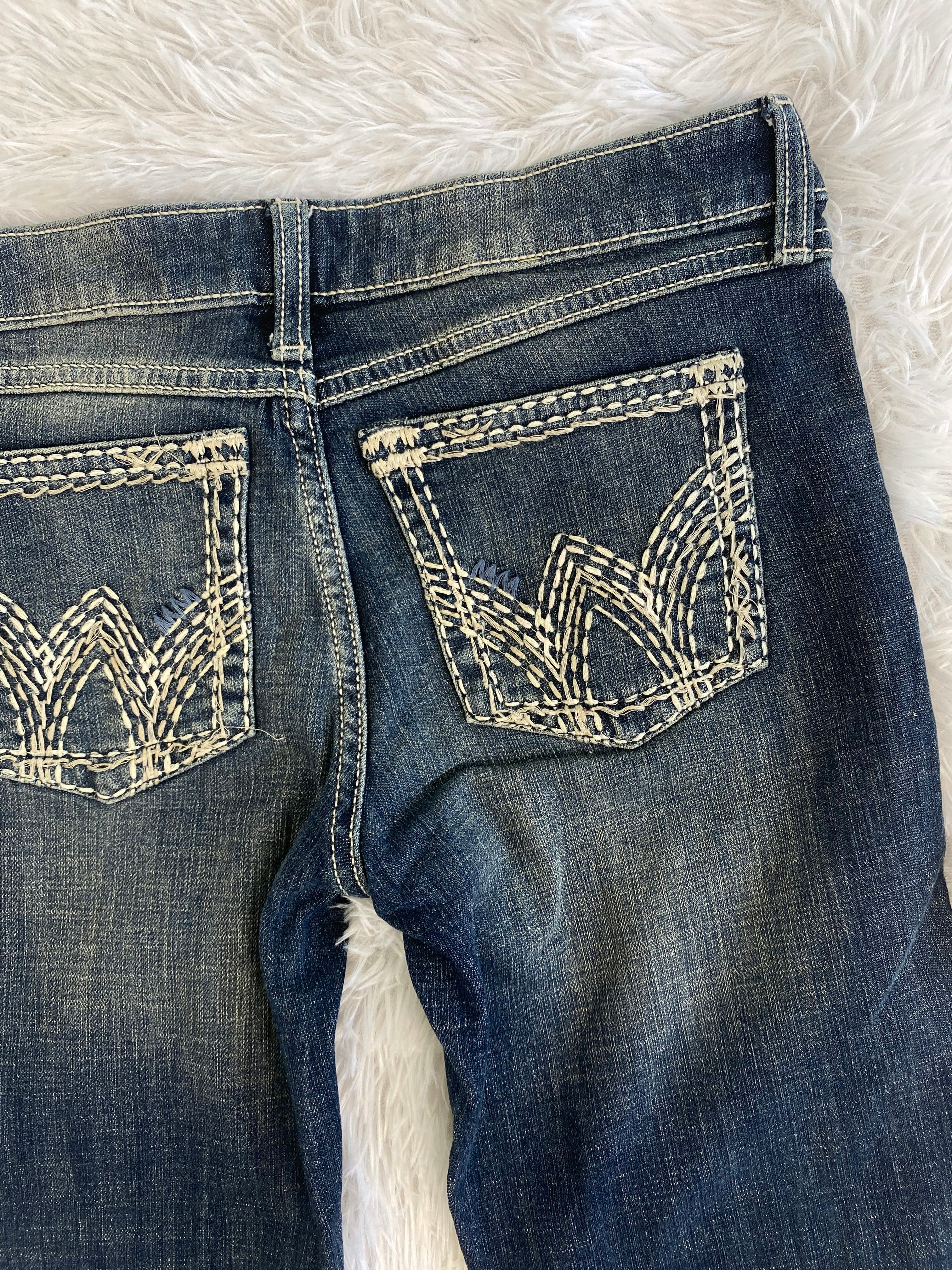 Vintage low waist flared jeans (Größe S)