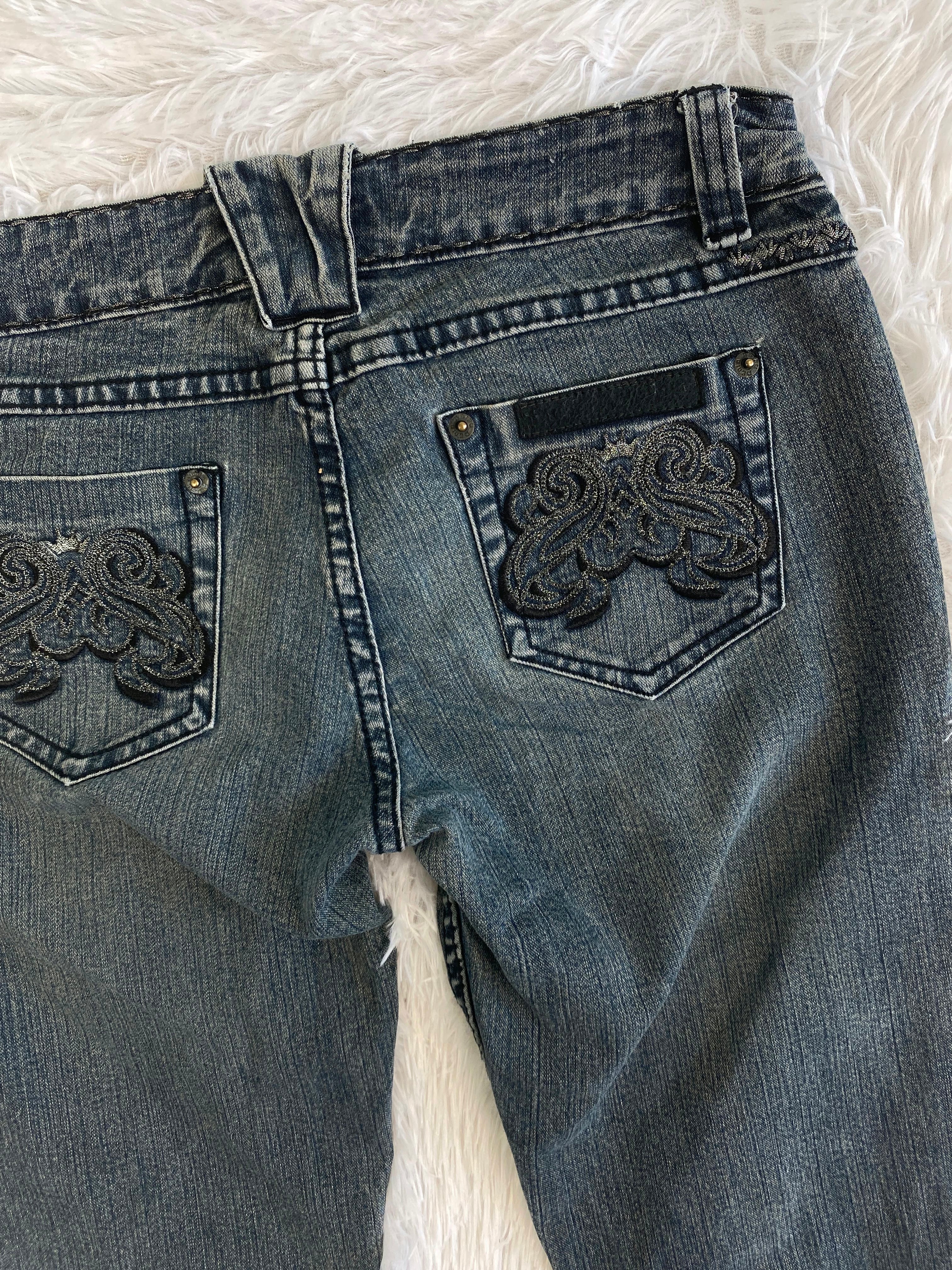 Amisu Denim Vintage low waist flared jeans (Größe S)