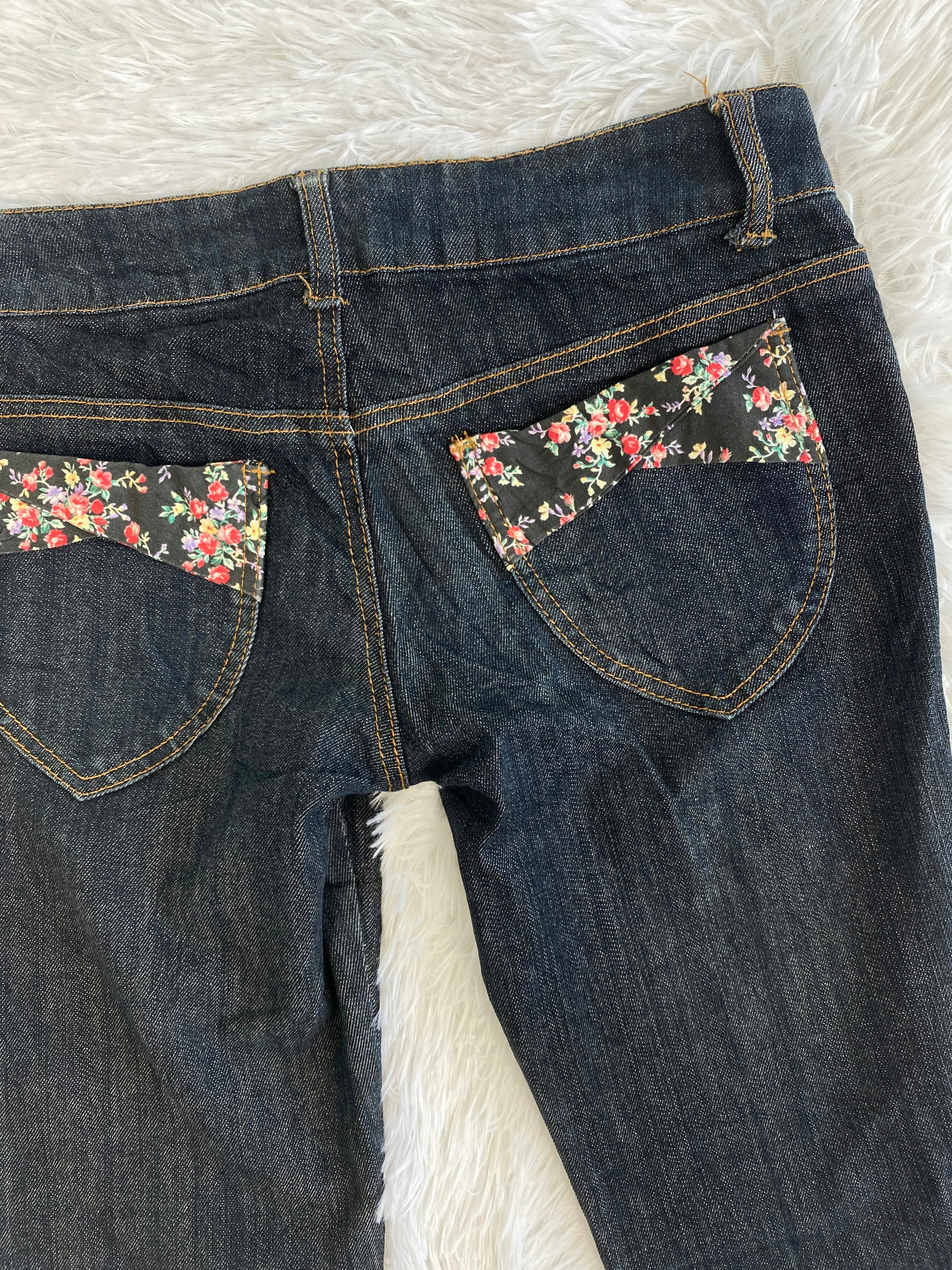 Vintage low waist flared jeans (Größe S)