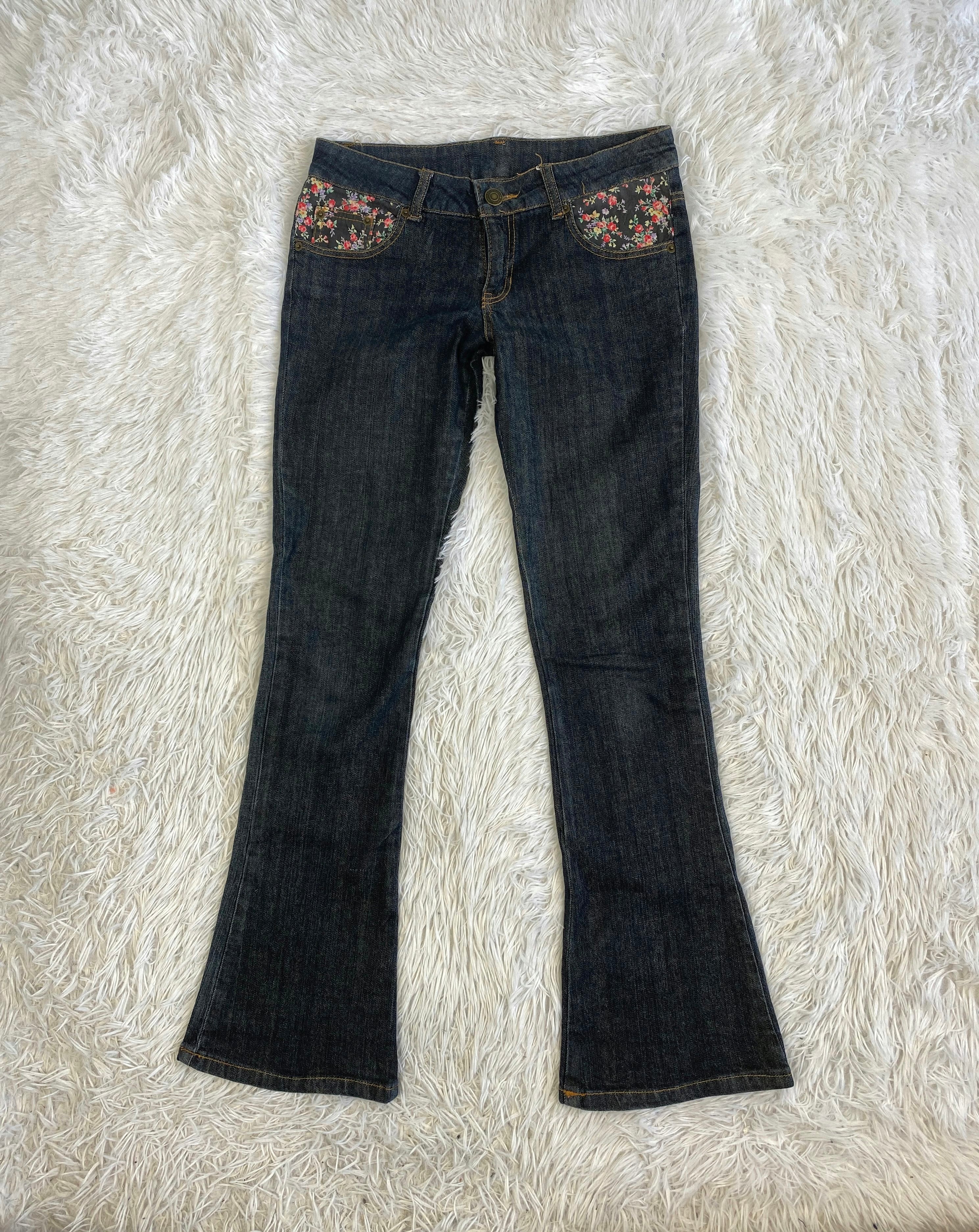 Vintage low waist flared jeans (Größe S)